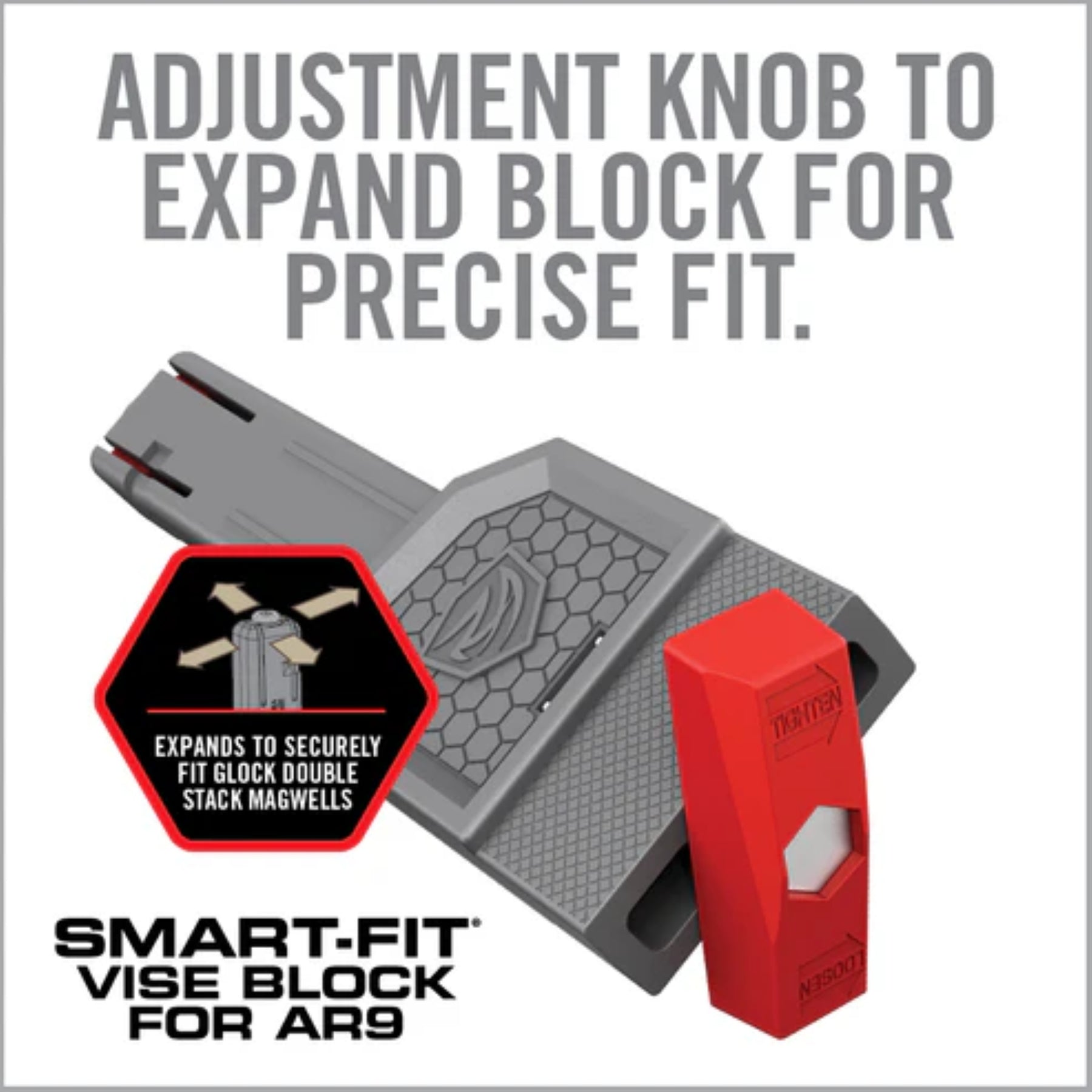 REAL AVID | SMART-FIT AR-9 VISE BLOCK - Sistema di blocco per AR-9