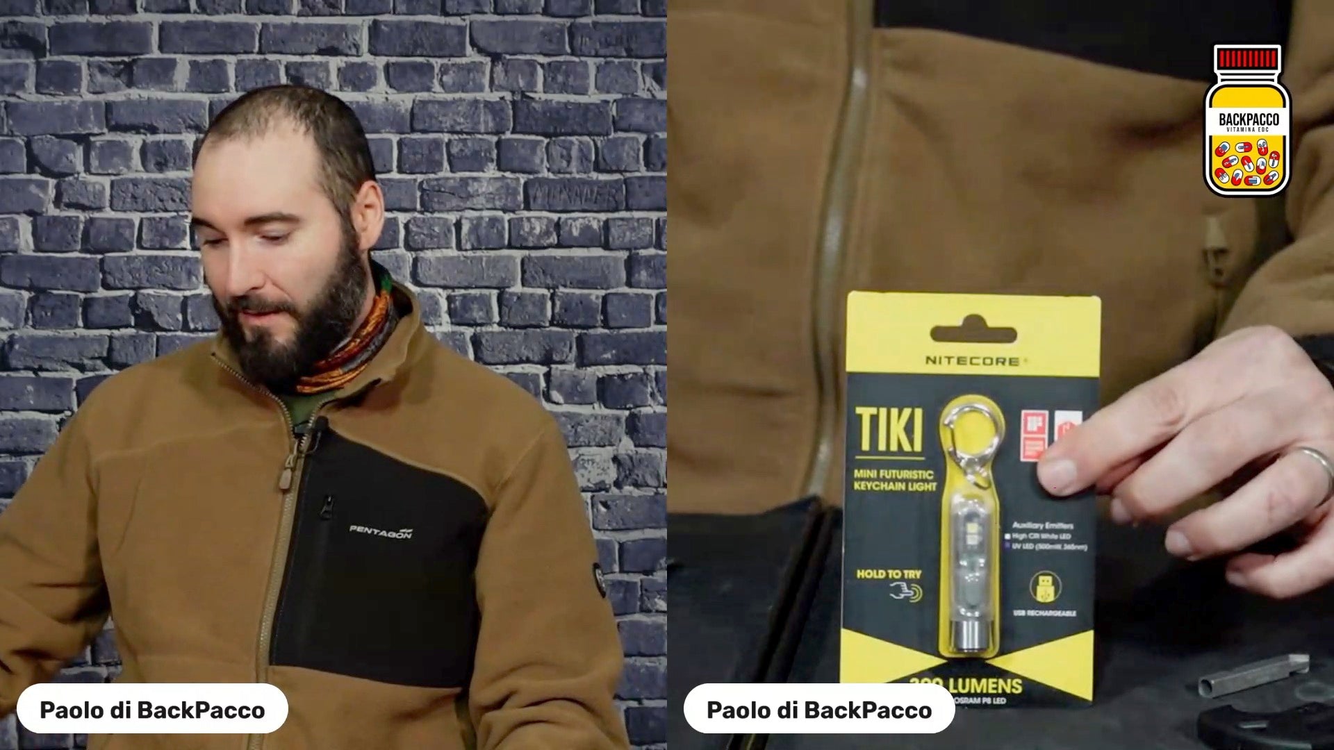 Paolo di backpacco spiega la nitecore tiki