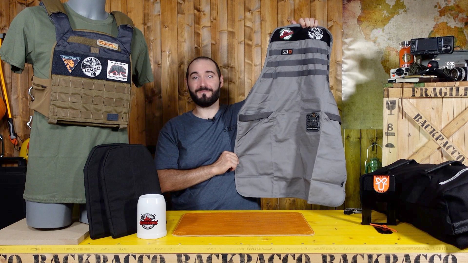 COPERTINA DEL VIDEO DOVE PAOLO DI BACKPACCO SPIEGA IL GREMBIULE APRON DI 5.11