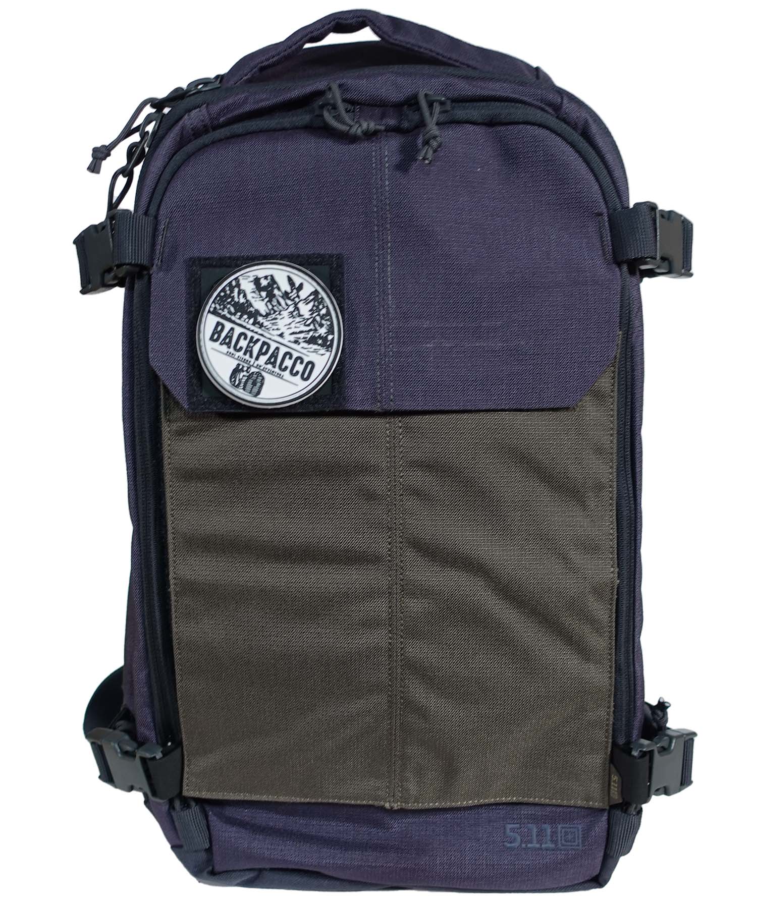 Covert Panel Gear Set Ranger Green applicato su uno zaino AMP10 Tungsten