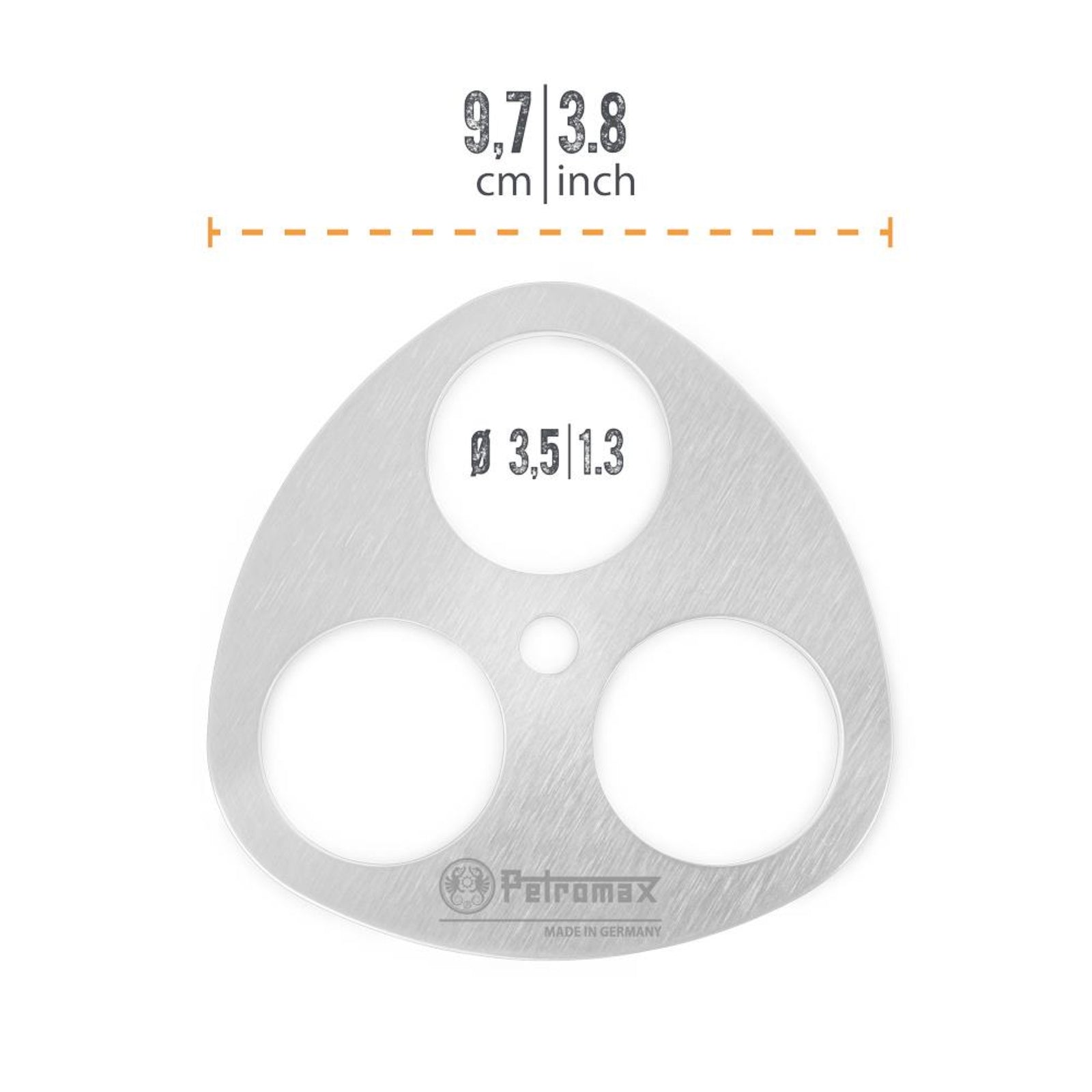 PETROMAX | TRIPOD LASHING - Piastra per treppiedi con catena e gancio