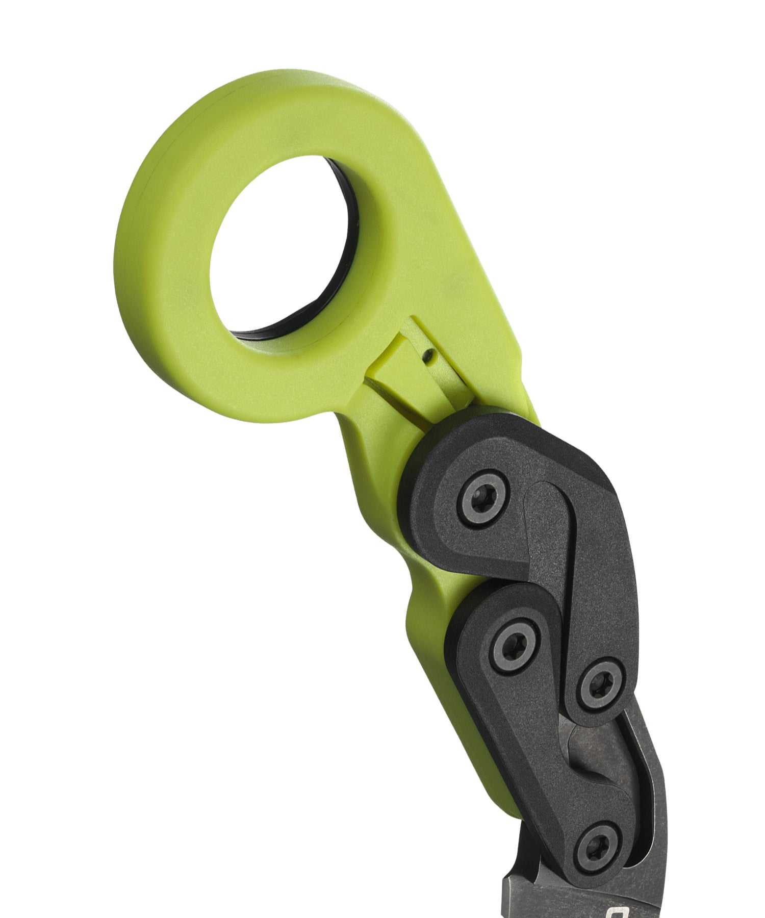 dettaglio del sistema di blocco di sicurezza del provoke giallo crkt