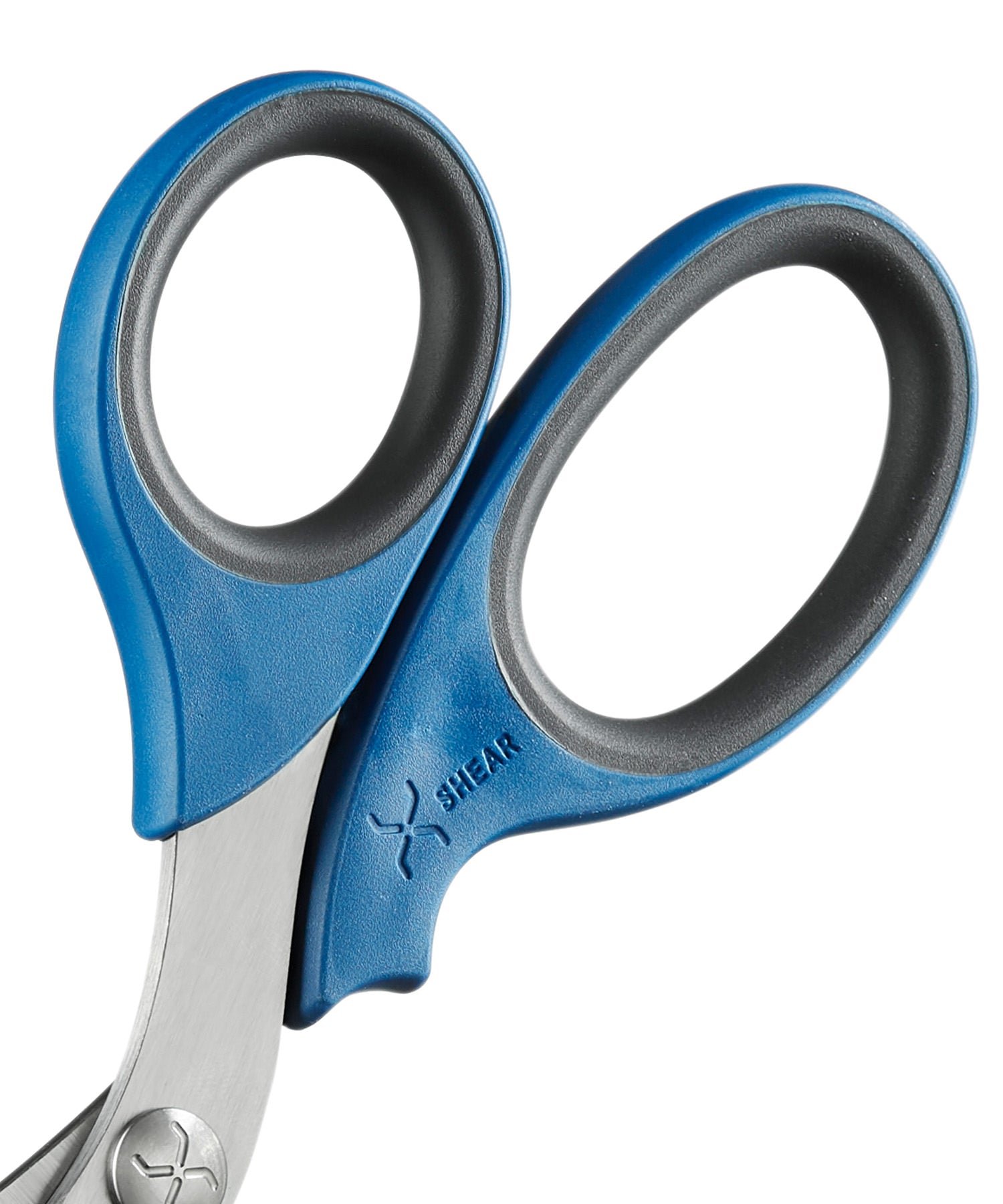 dettaglio dell'impugnatura antiscivolo delle forbici xshears