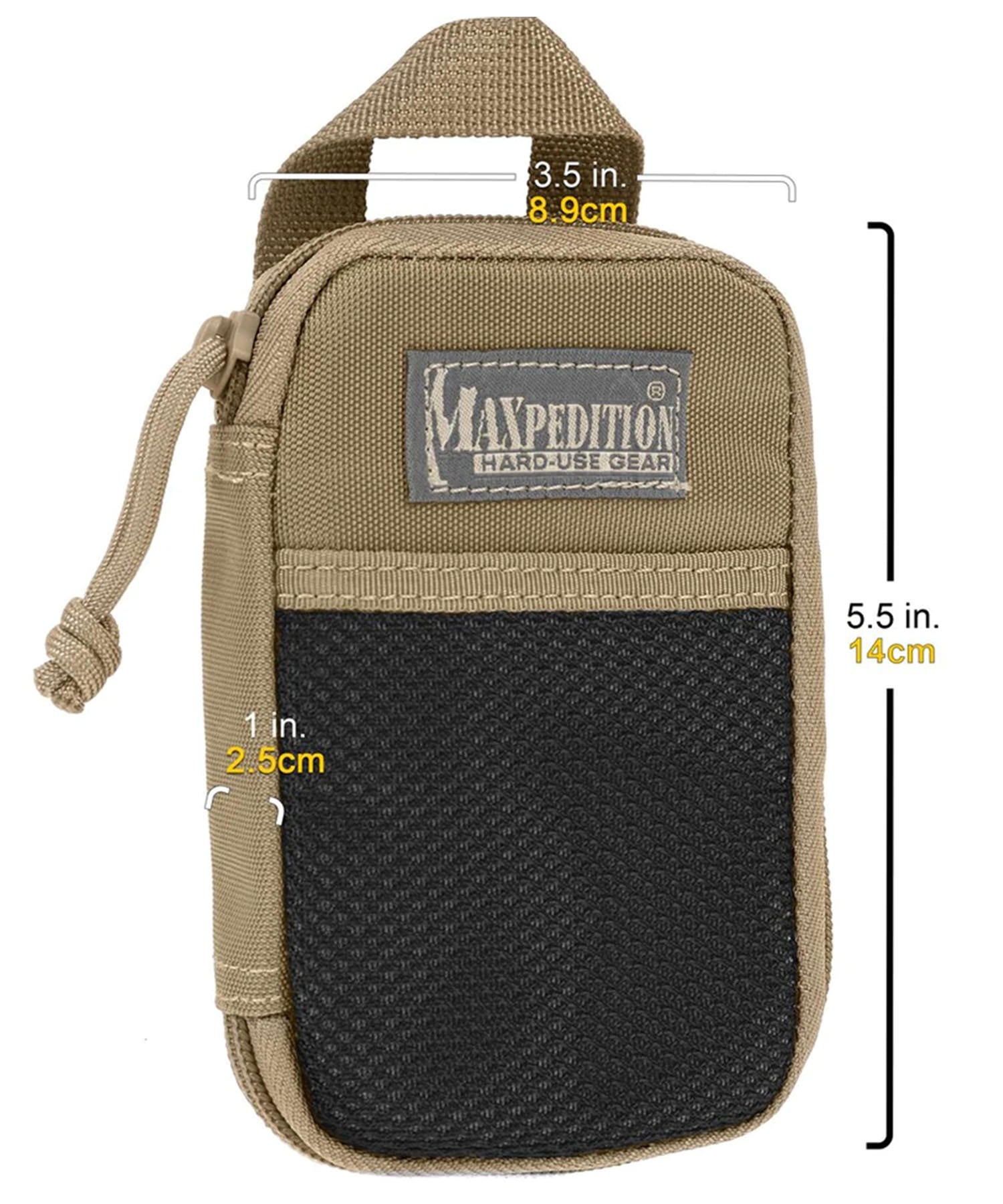 Tasca maxpedition micro pocket organizer con quotazione delle dimensioni