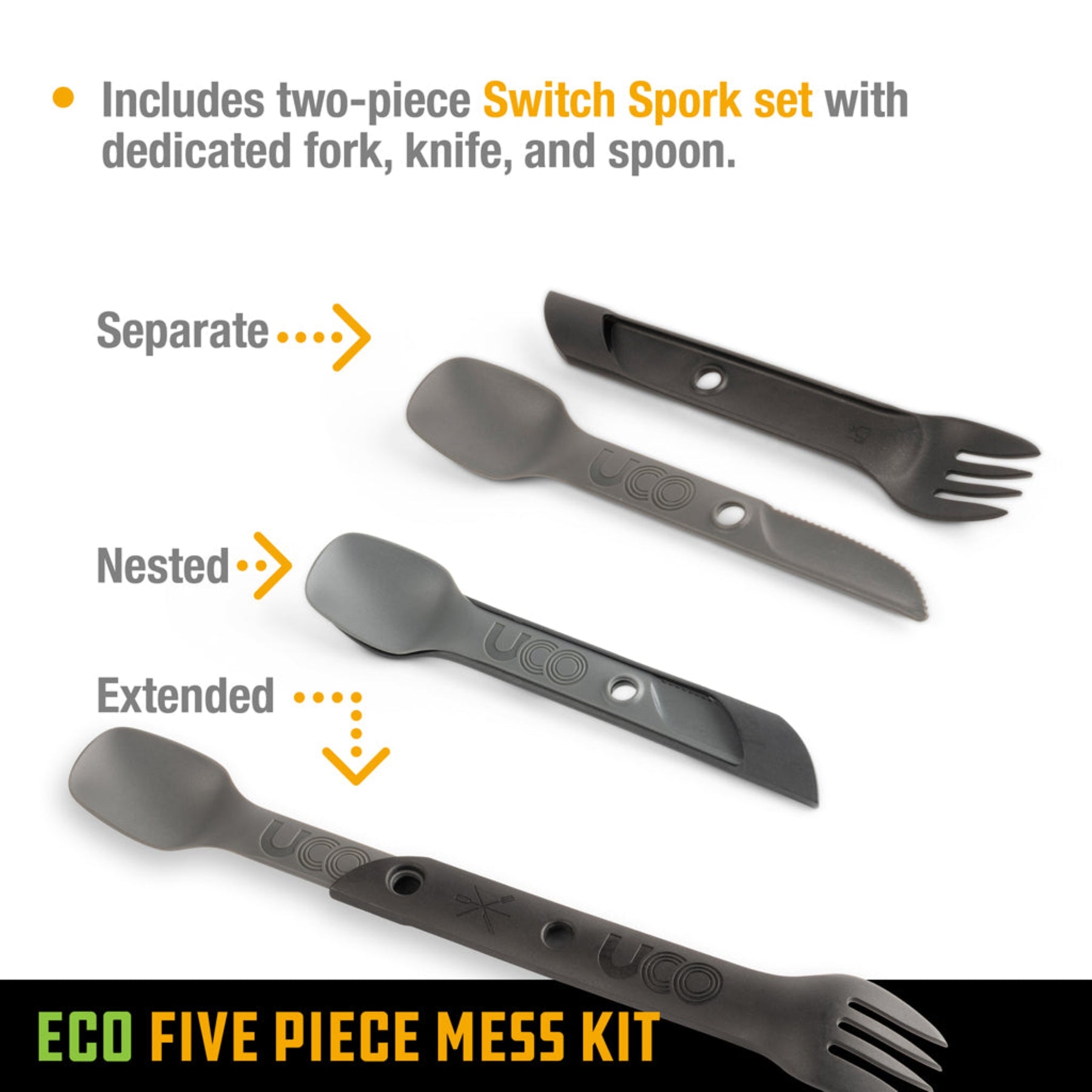 UCO | ECO 5-PIECE MESS KIT -  Kit per il pranzo