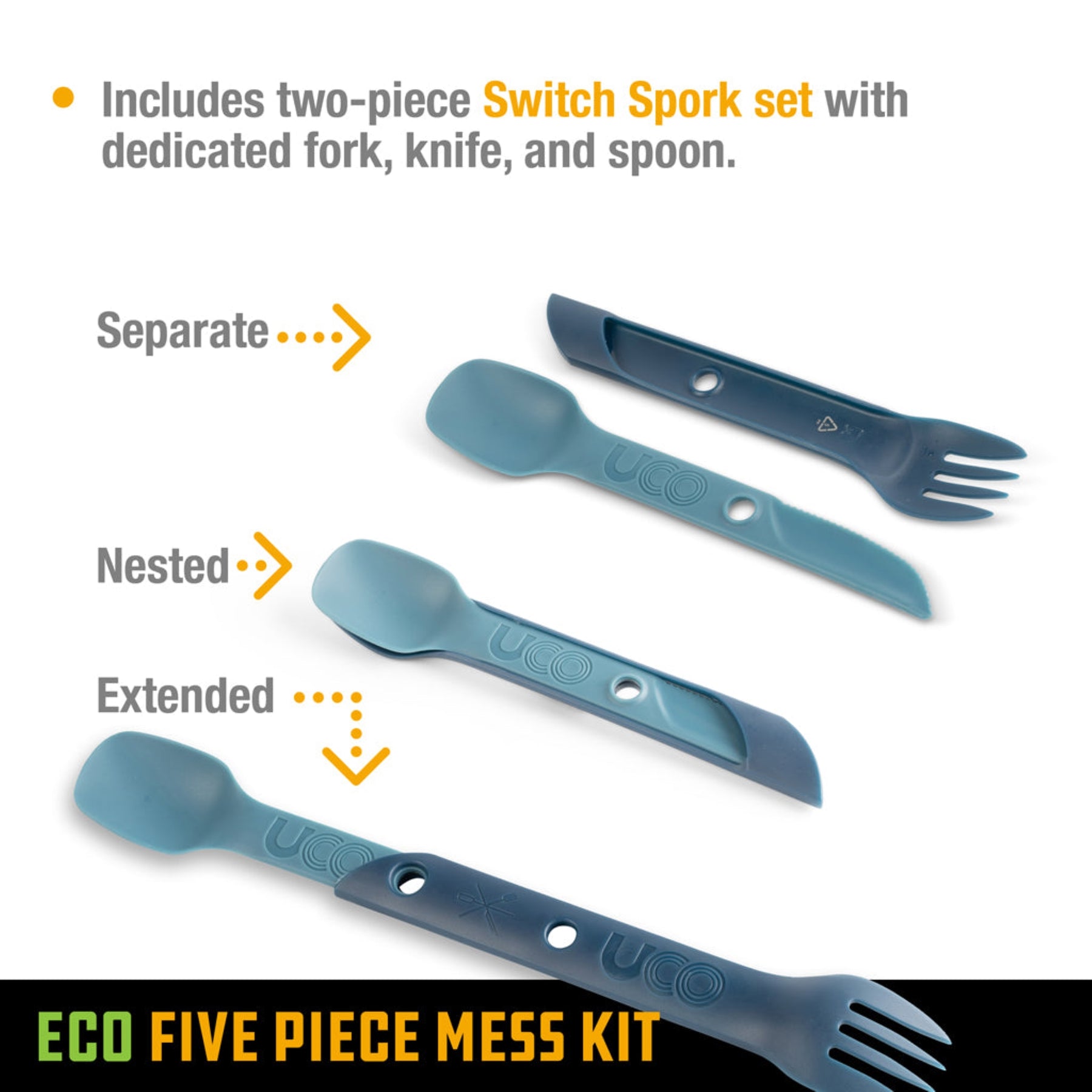 UCO | ECO 5-PIECE MESS KIT -  Kit per il pranzo