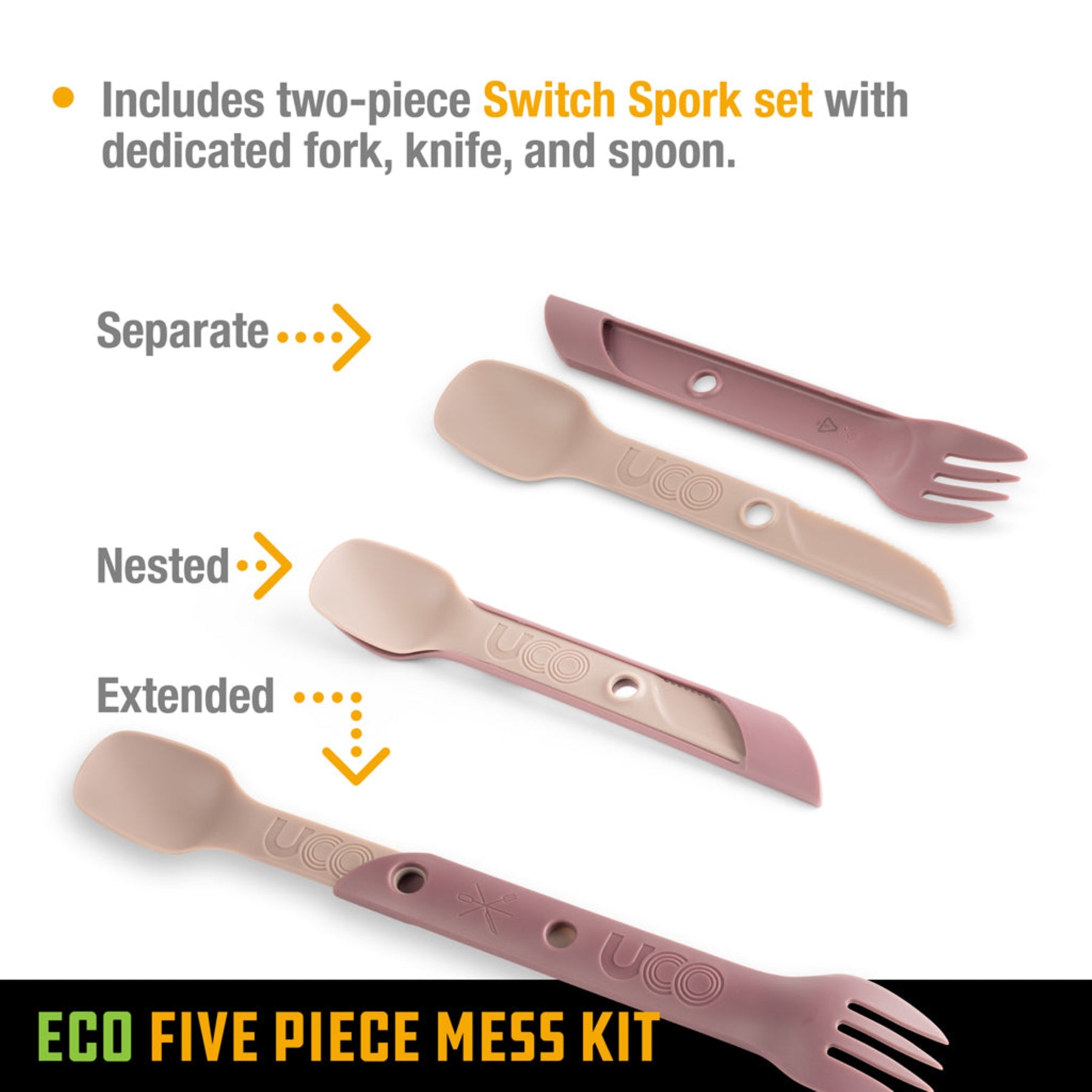 UCO | ECO 5-PIECE MESS KIT -  Kit per il pranzo