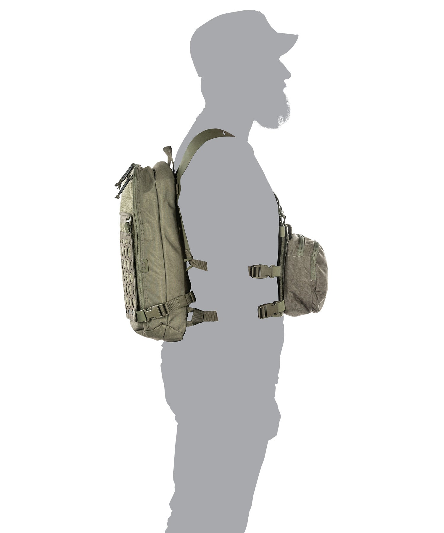 manichino con All Missions Rig Ranger Green e AMPC