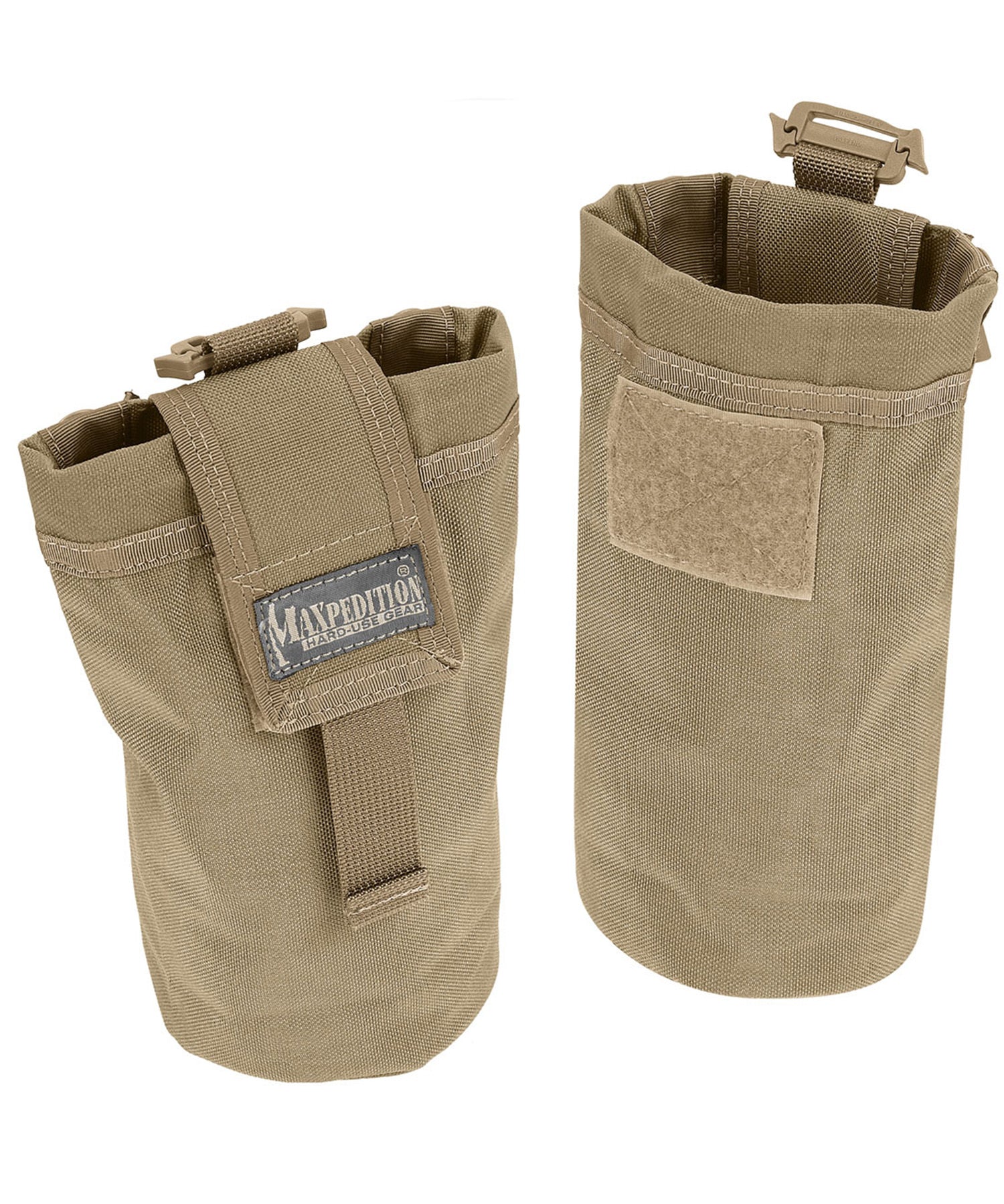 mini rollypoly aperta khaki - vista chiusa e aperta