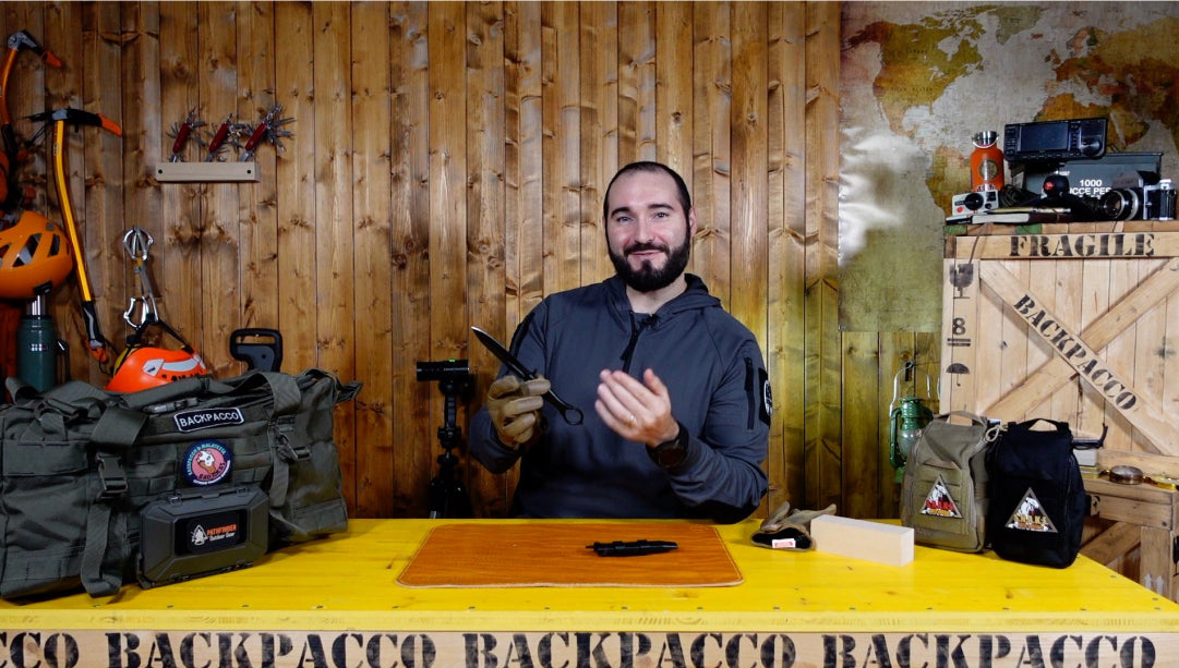 COPERTINA DEL VIDEO DOVE PAOLO DI BACKPACCO SPIEGA IL MISERICORDIA DI EXTREMA RATIO