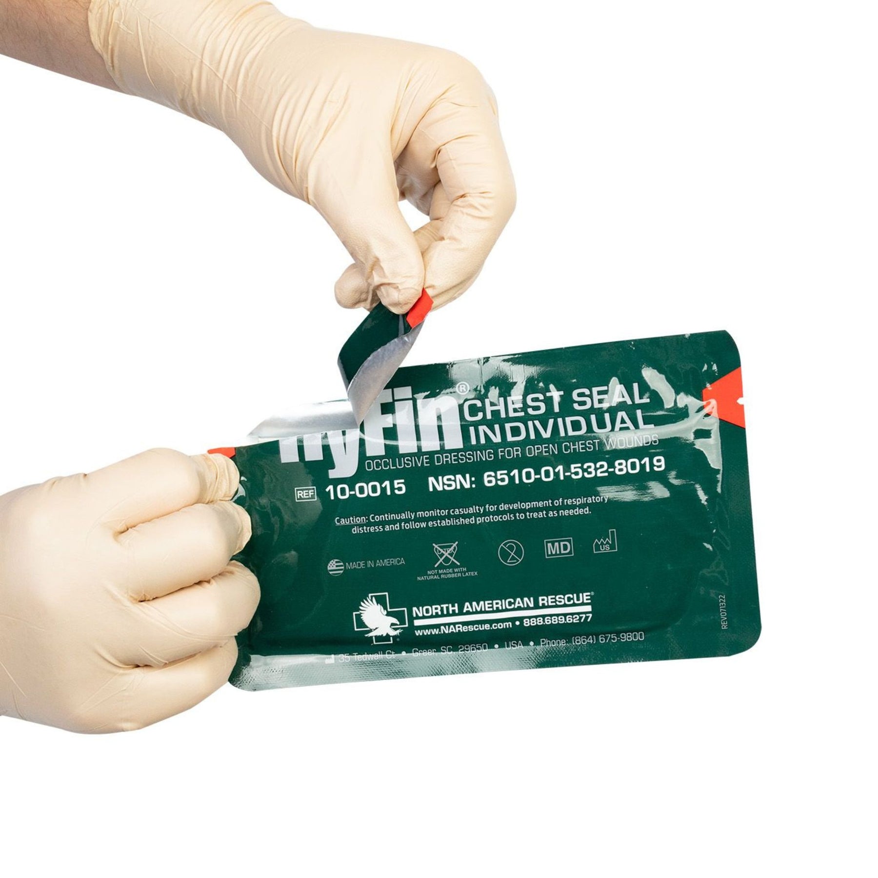 north american rescue HYFIN INDIVIDUAL OCCLUSIVE CHEST SEAL