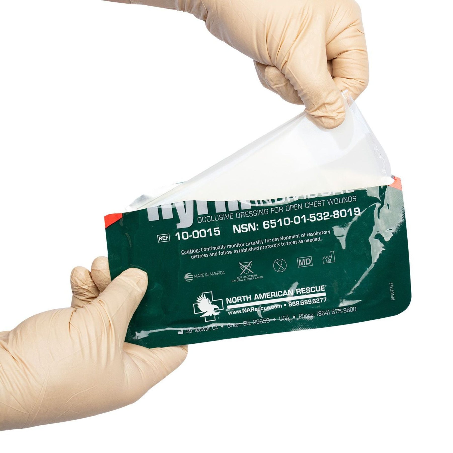 north american rescue HYFIN INDIVIDUAL OCCLUSIVE CHEST SEAL
