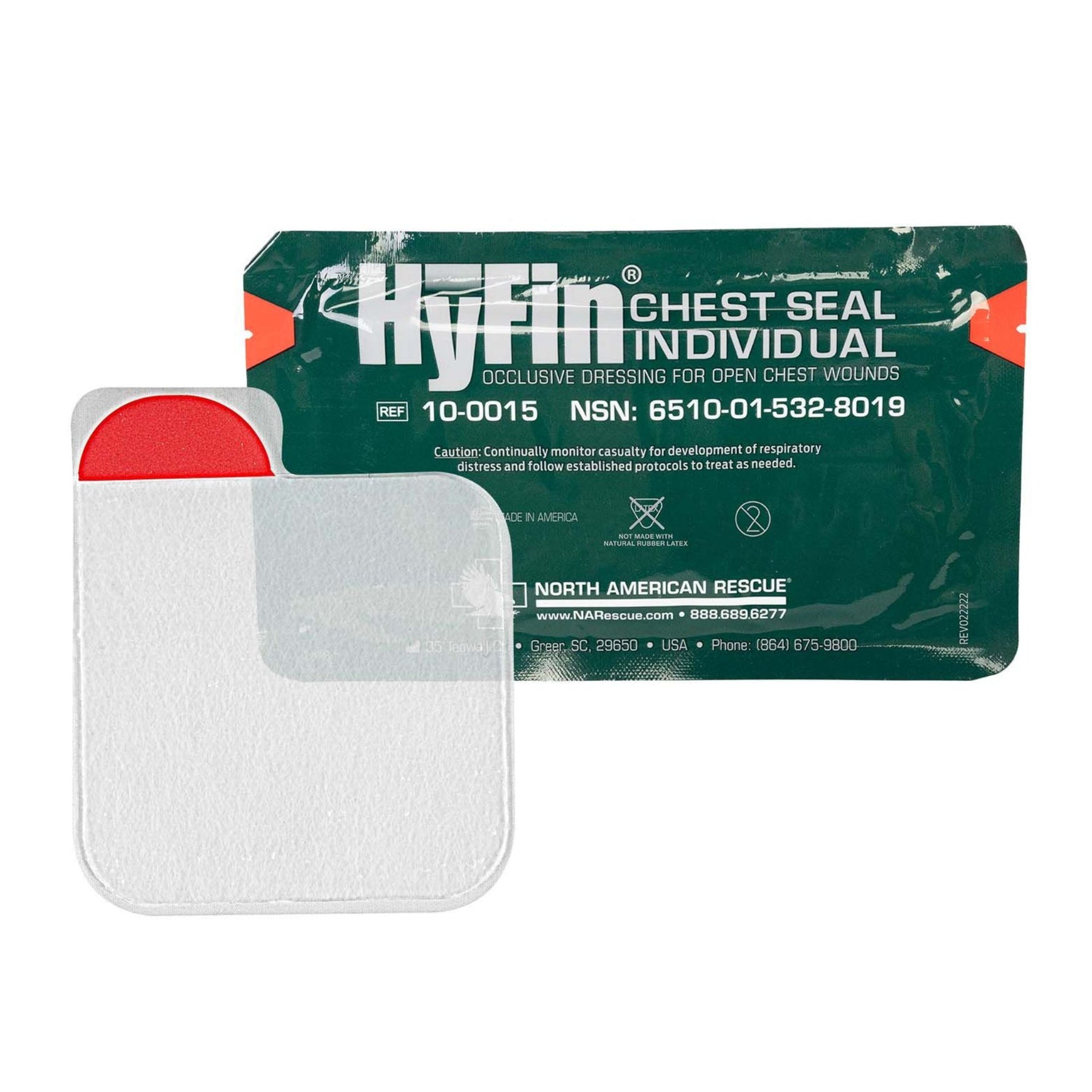 north american rescue HYFIN INDIVIDUAL OCCLUSIVE CHEST SEAL