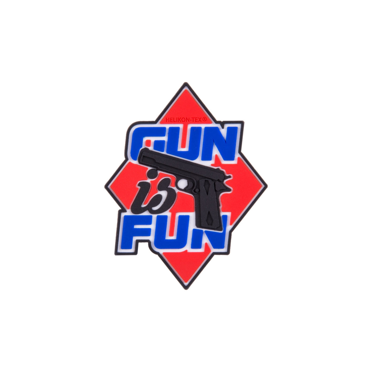 PATCH VELCRO HELIKON - TEX - GUN IS FUN - BackPacco - BP-HELIKON-OD-GIF-RB-25
