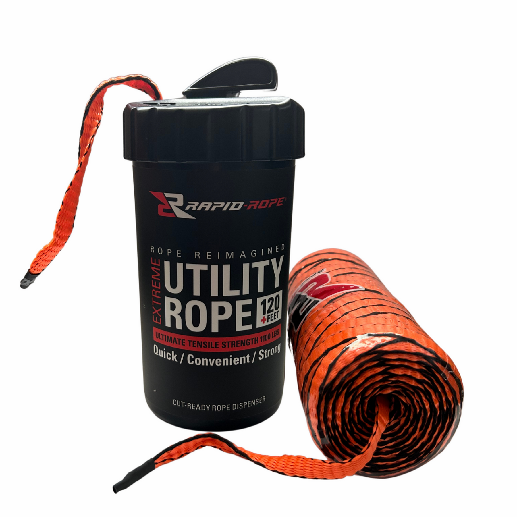 RAPID ROPE | UTILITY ROPE & LARGE CANISTER - SAFETY ORANGE - Dispenser di corda