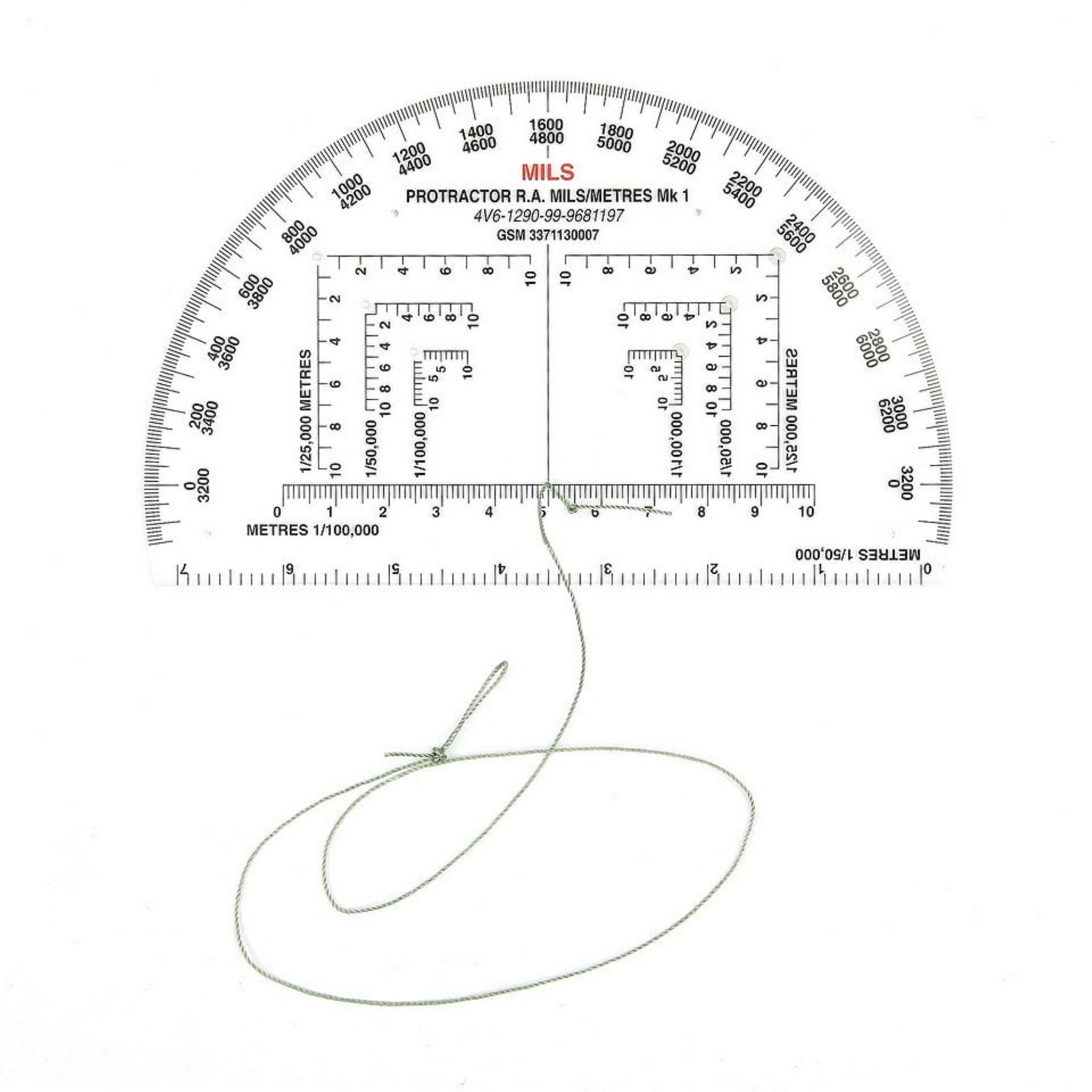 BCB | 6" RA MILS MAP READING PROTRACTOR - Coordinatometro di precisione