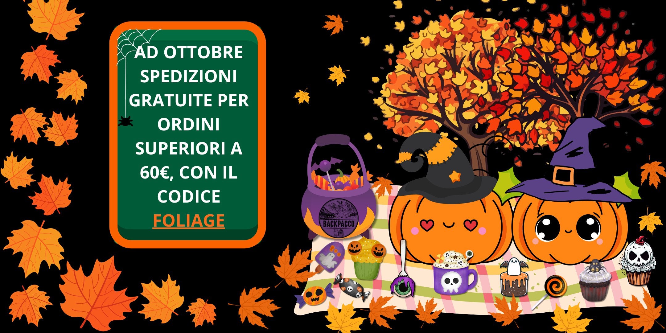 Offerta Backpacco.it: spedizioni gratuite a OTTOBRE per ordini superiori a 60€ – con il codice FOLIAGE