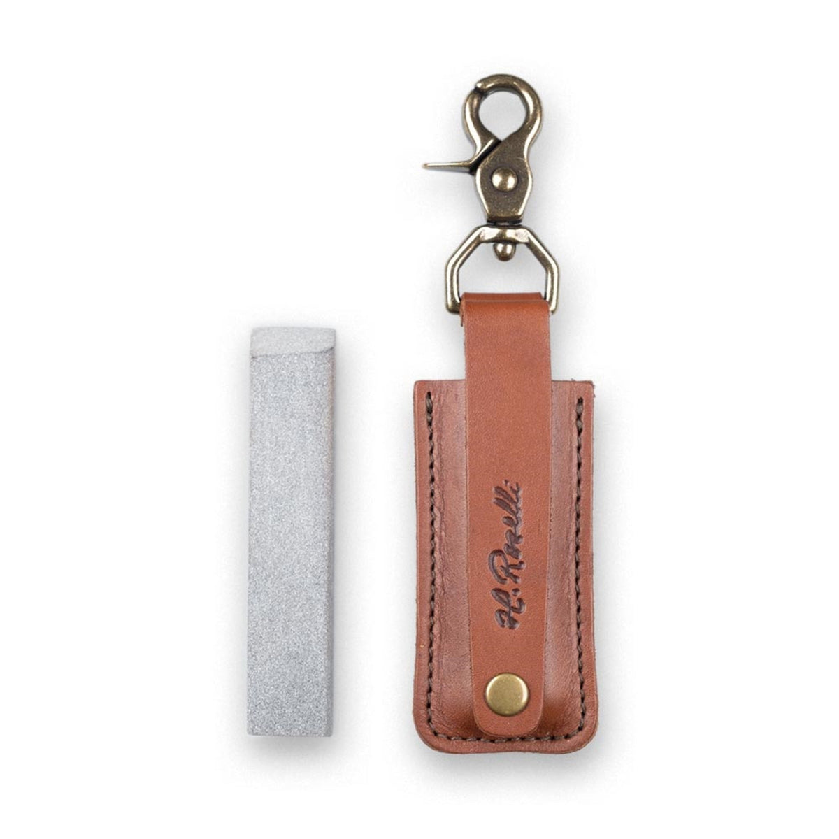 ROSELLI | SHARPENING STONE WITH SHEATH - Pietra per affilatura con fodero