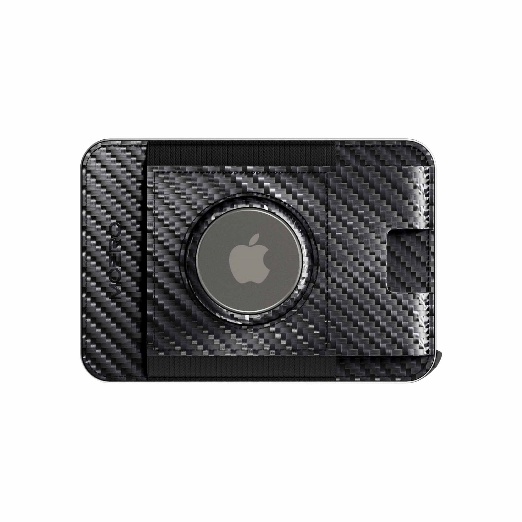 MOERO | M2 PRO AIRTAG CARBON BLACK - Portafoglio MagSafe con scomparto AirTag