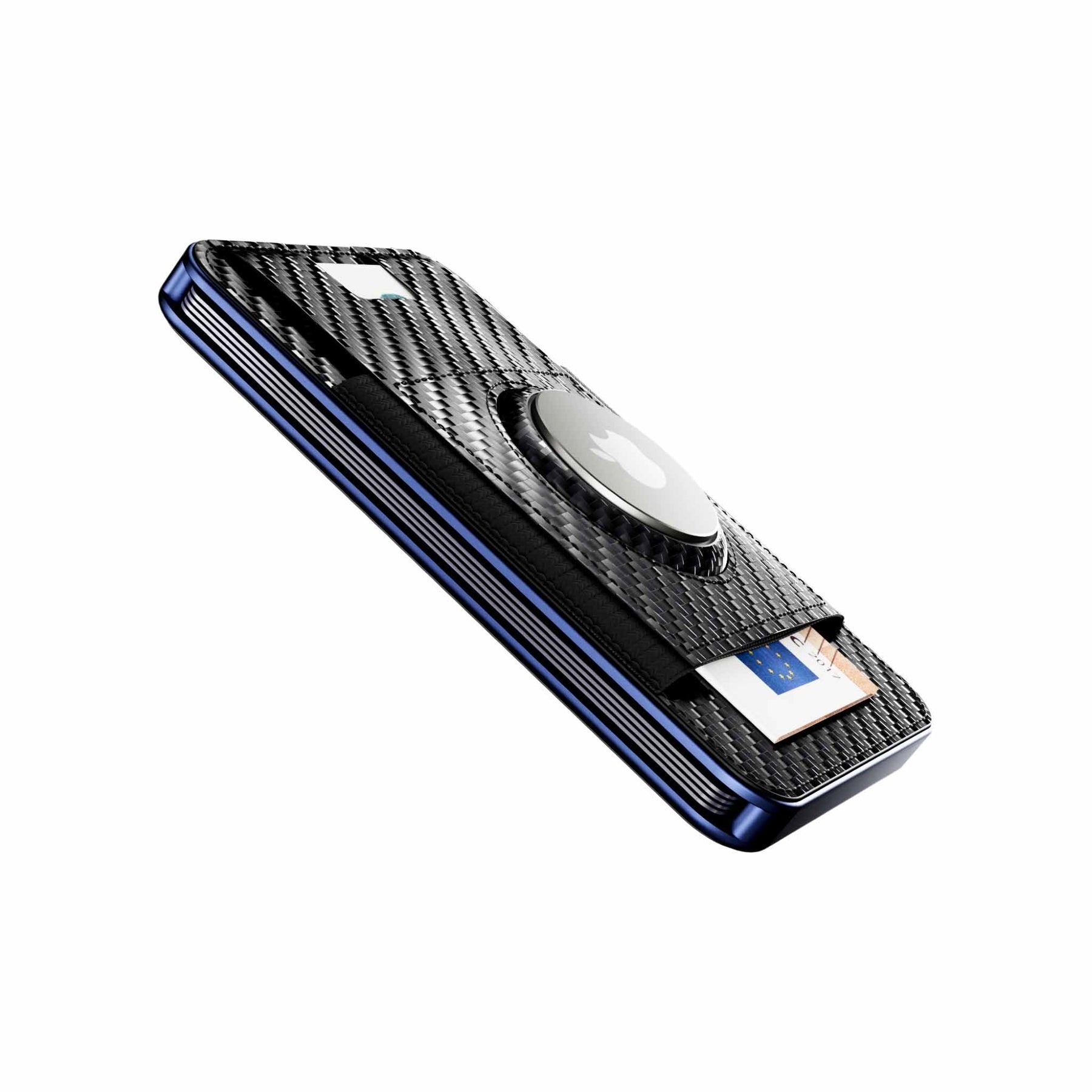 MOERO | M2 PRO AIRTAG CARBON BLACK - Portafoglio MagSafe con scomparto AirTag