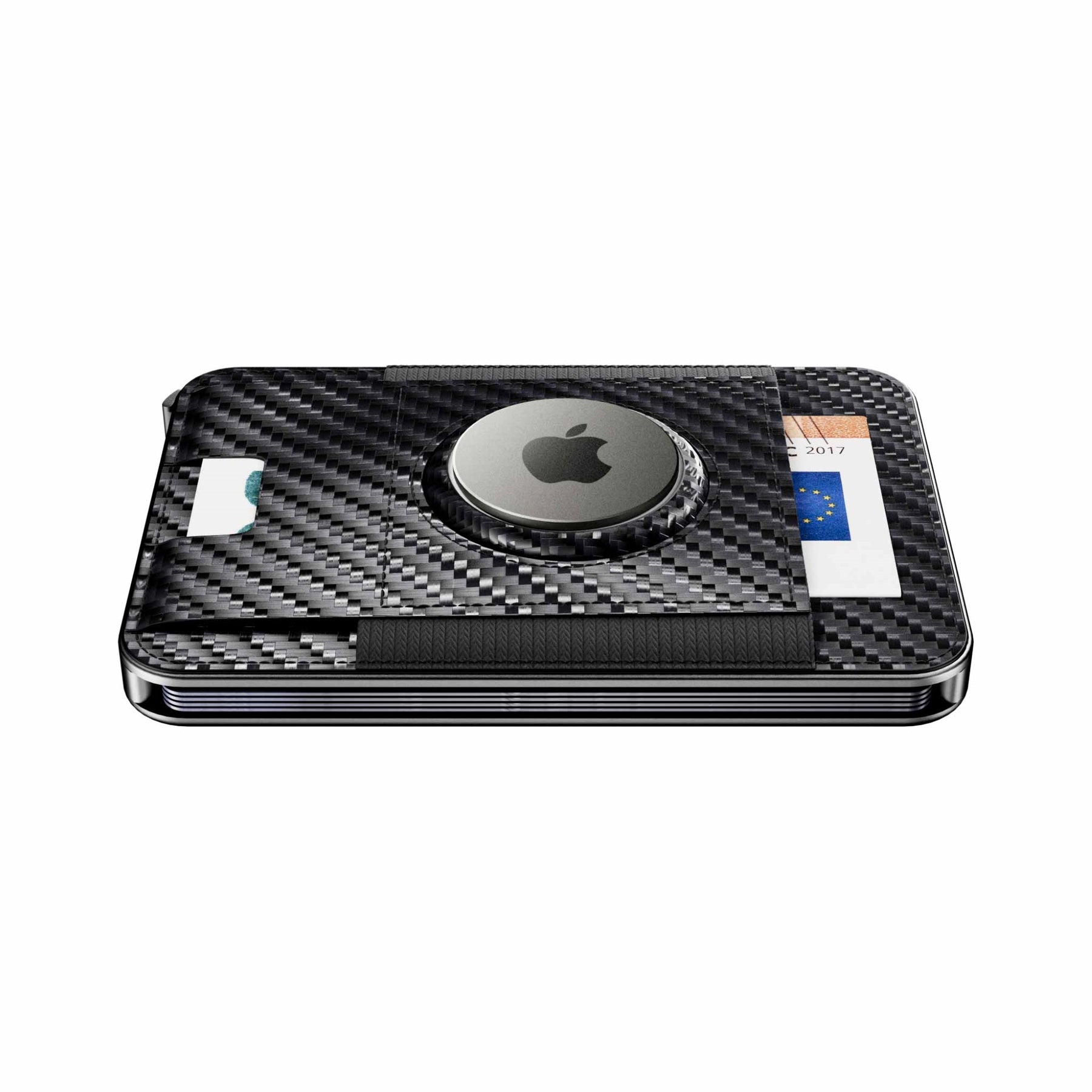 MOERO | M2 PRO AIRTAG CARBON BLACK - Portafoglio MagSafe con scomparto AirTag