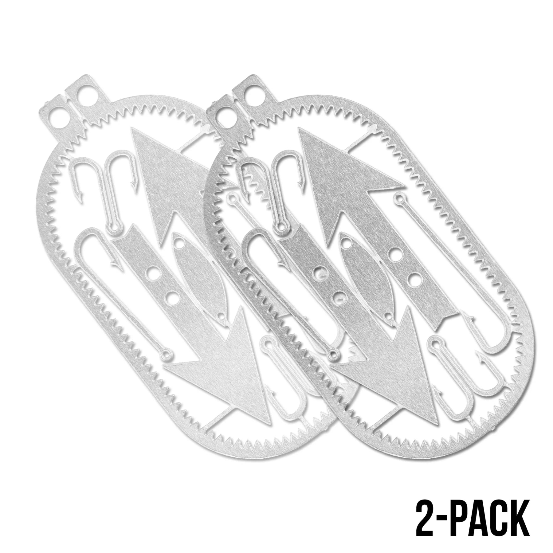 Dog Tag READYMAN Survival Card con kit da pesca integrato, ami, seghetto e strumenti da sopravvivenza, compatta e portatile su Backpacco.it