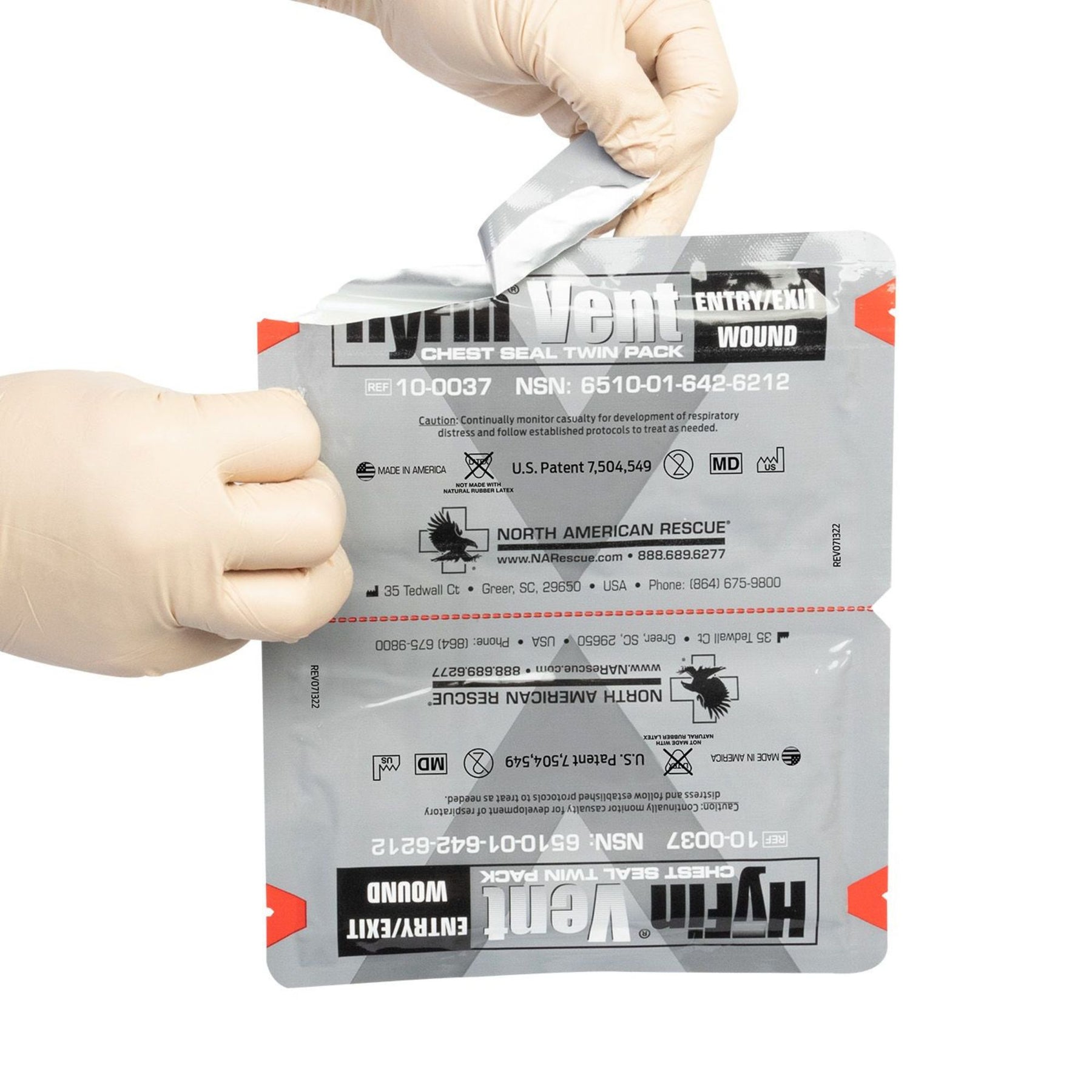 north american rescue HYFIN VENT CHEST SEAL TWIN PACK