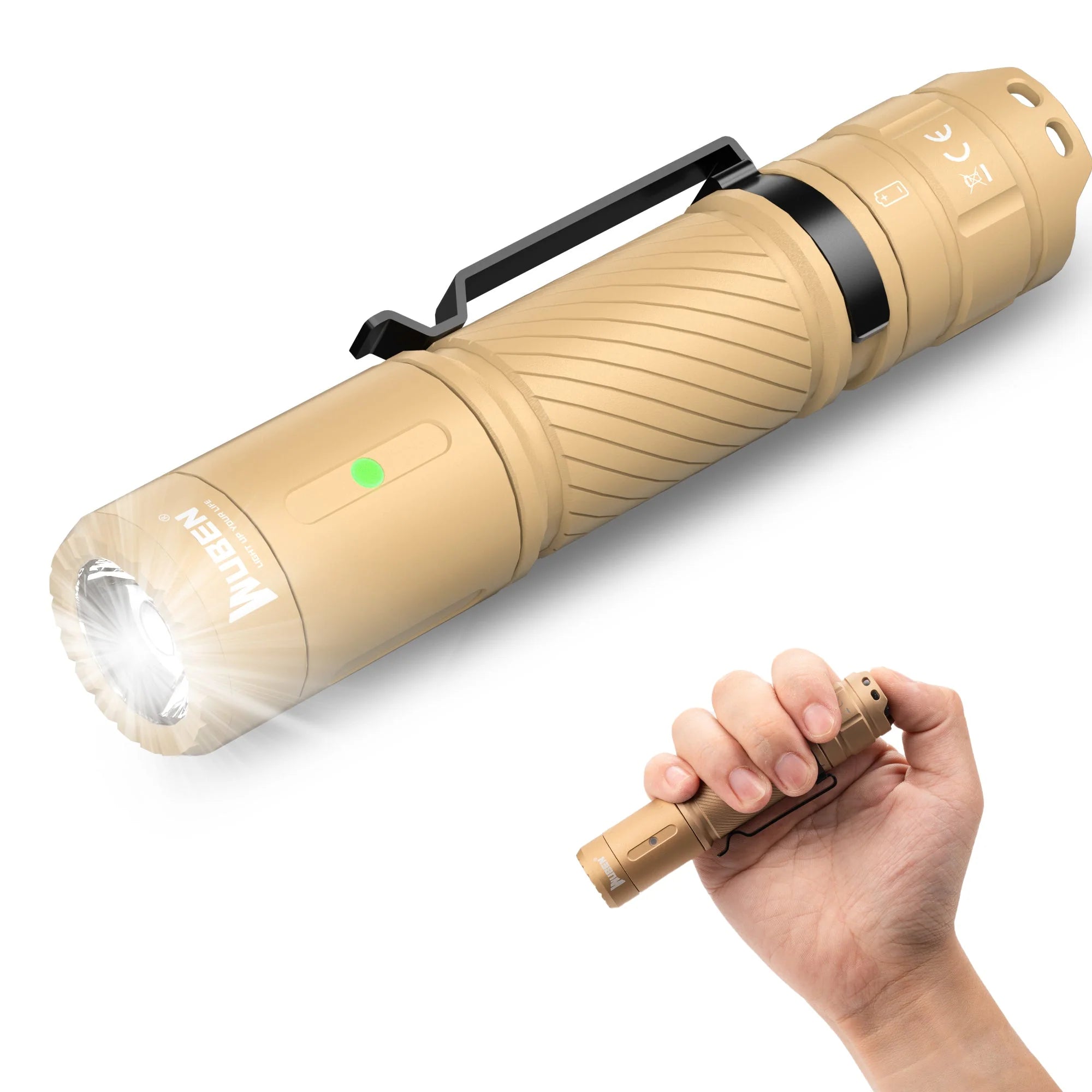 WUBEN X3 Owl Mini Torcia LED Portachiavi - 700 Lumen, Testa Rotante 180°, Ricaricabile, Bianca