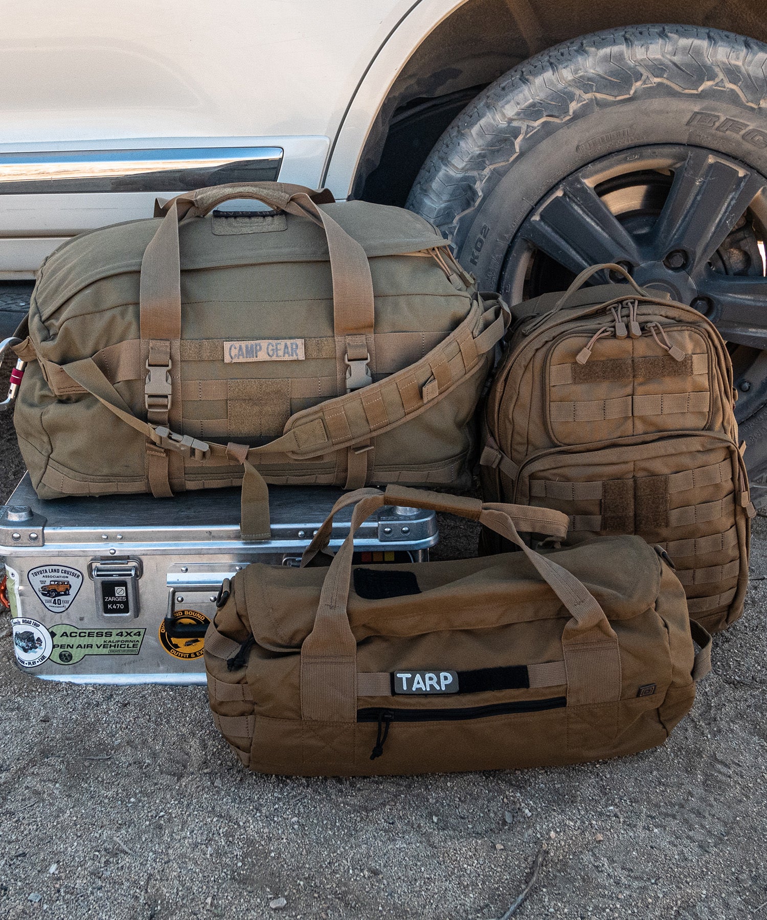 zaino rush72 e borsa rush lbd Lima di 5.11 tactical pronti per un'escursione in fuoristrada