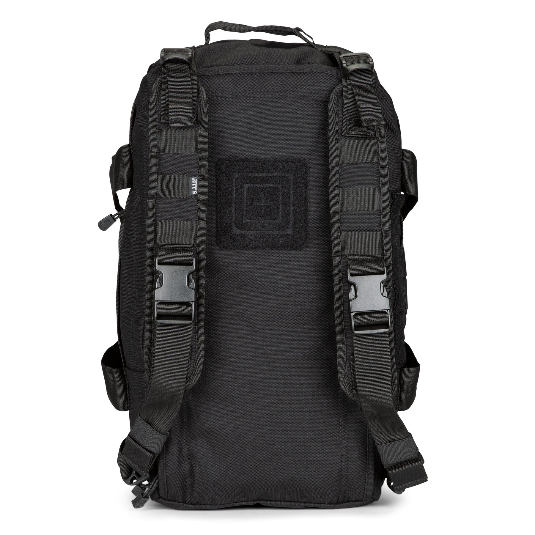 Borsone Rush LBD Mike Nero di 5.11 Tactical - vista dall'alto con spallacci