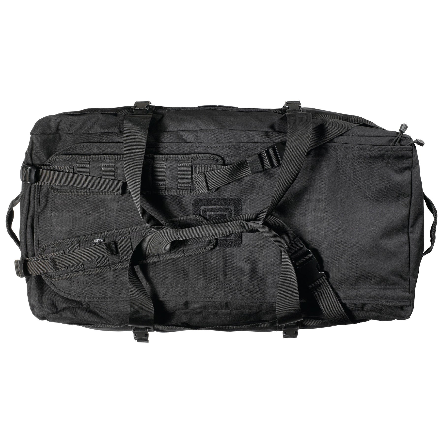 Borsone Rush LBD x-ray Black di 5.11 Tactical - vista superiore con spallacci