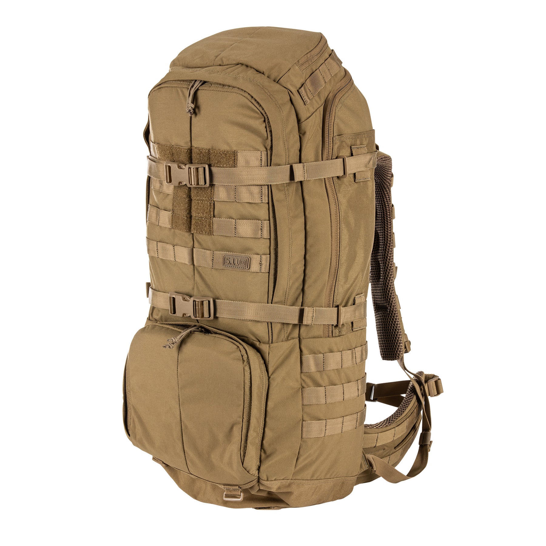 ZAINO RUSH100 60 litri di 5.11 Tactical Kangaroo (sabbia) - vista diagonale