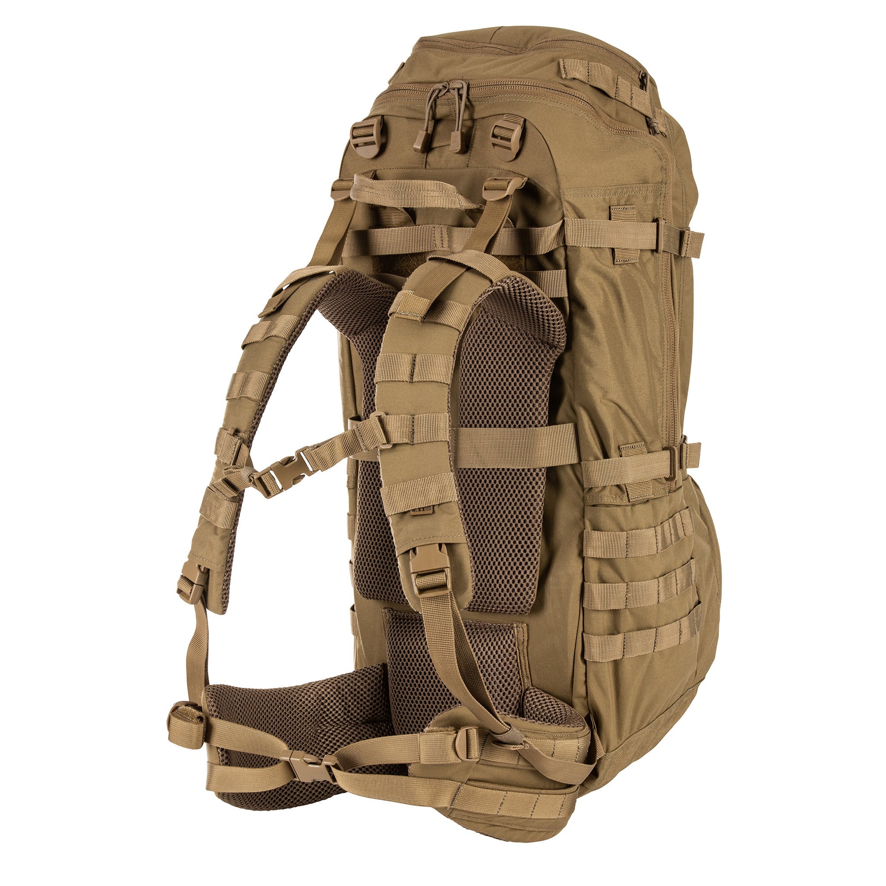 ZAINO RUSH100 60 litri di 5.11 Tactical Kangaroo (sabbia) - vista regolazione spallacci