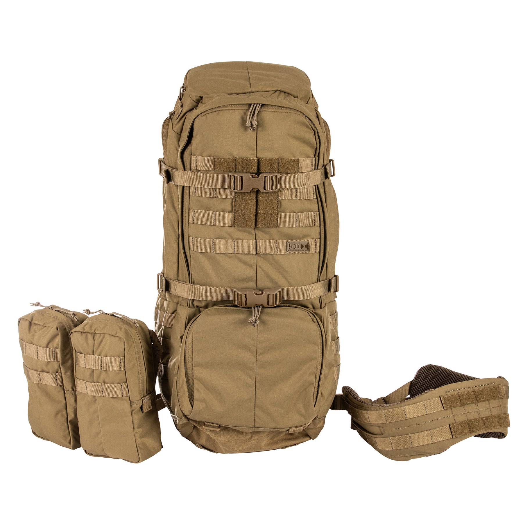 ZAINO RUSH100 60 litri di 5.11 Tactical Kangaroo (sabbia) - vista smontato