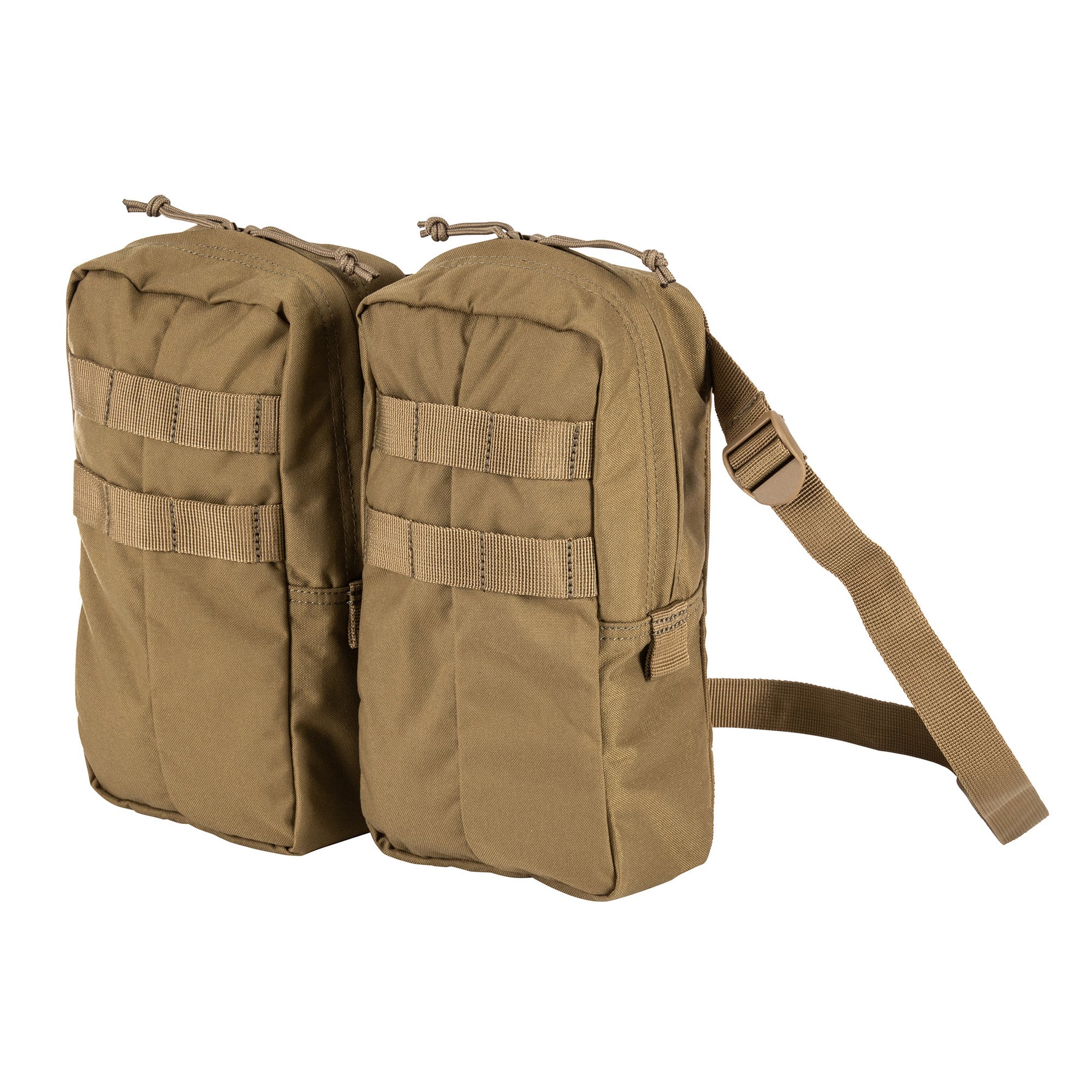 ZAINO RUSH100 60 litri di 5.11 Tactical Kangaroo (sabbia) - vista tasche con cinghia