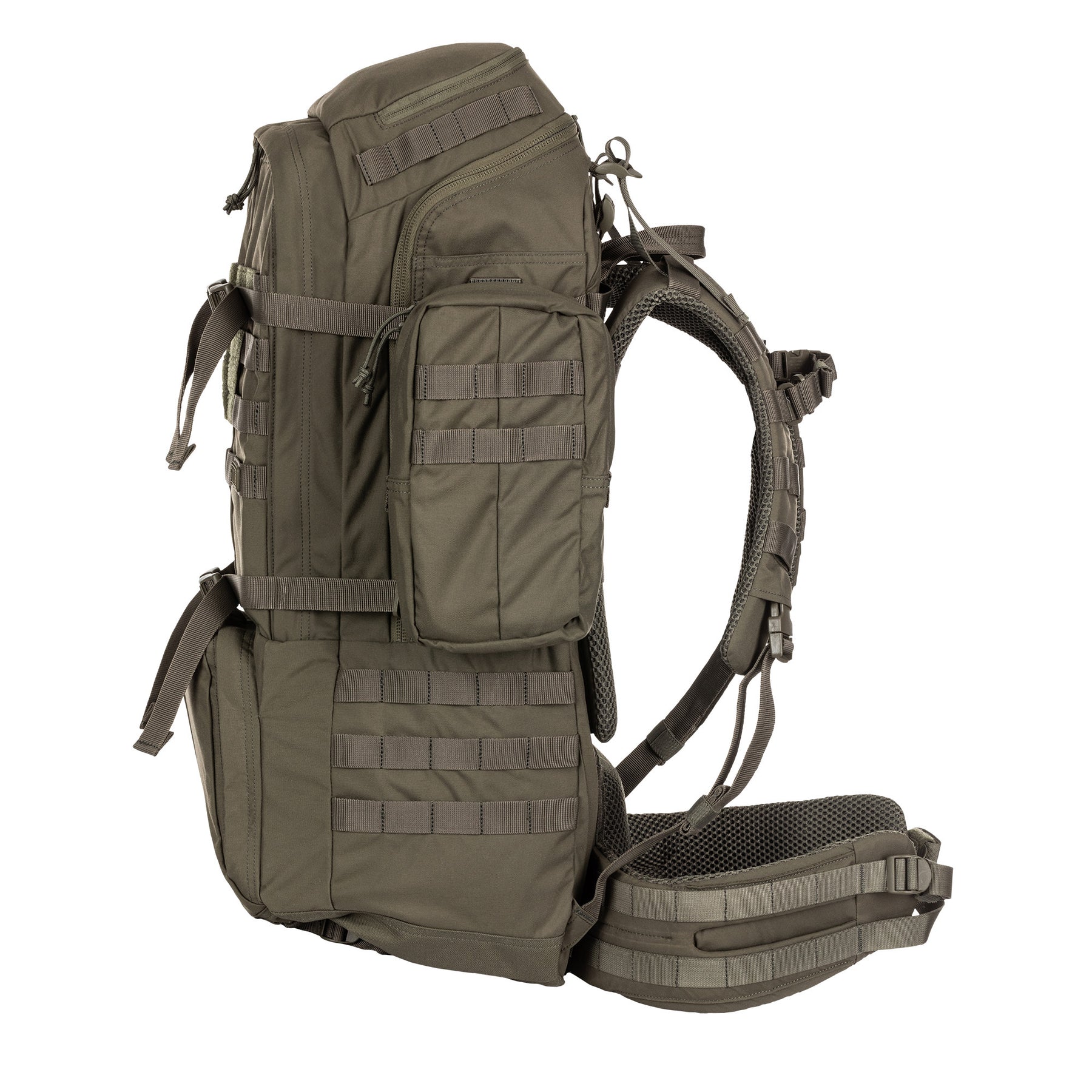 ZAINO RUSH100 60 litri di 5.11 Tactical Ranger Green (verde) - vista laterale