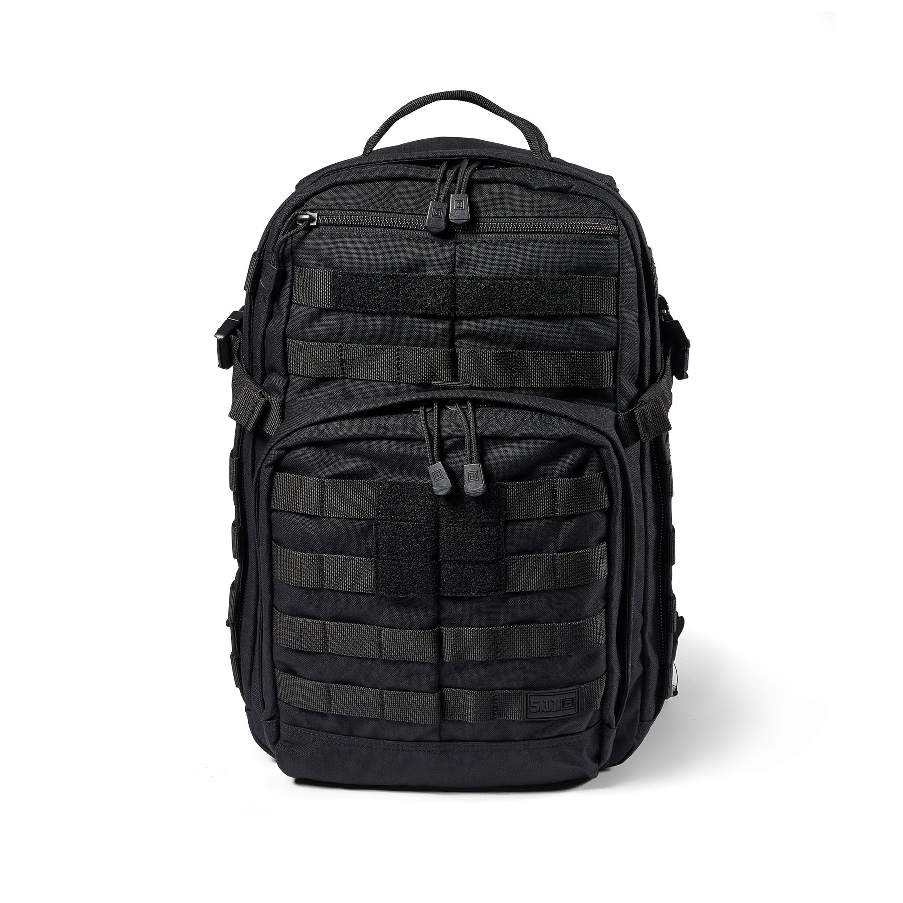 Zaino RUSH12 2.0 di 5.11 Tactical Nero - Vista Frontale