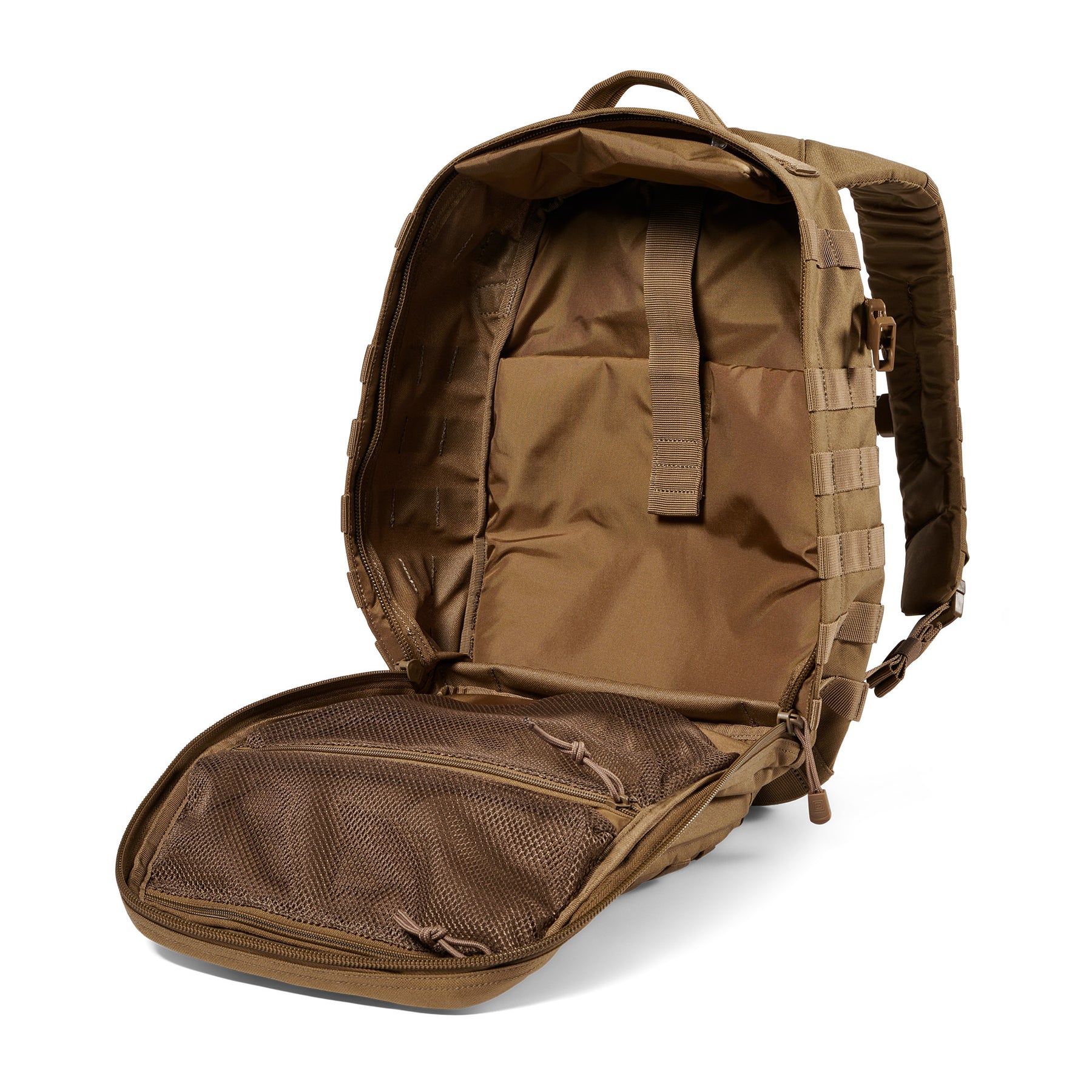 Zaino RUSH12 2.0 di 5.11 Tactical Kangaroo - Vista tasca principale aperta