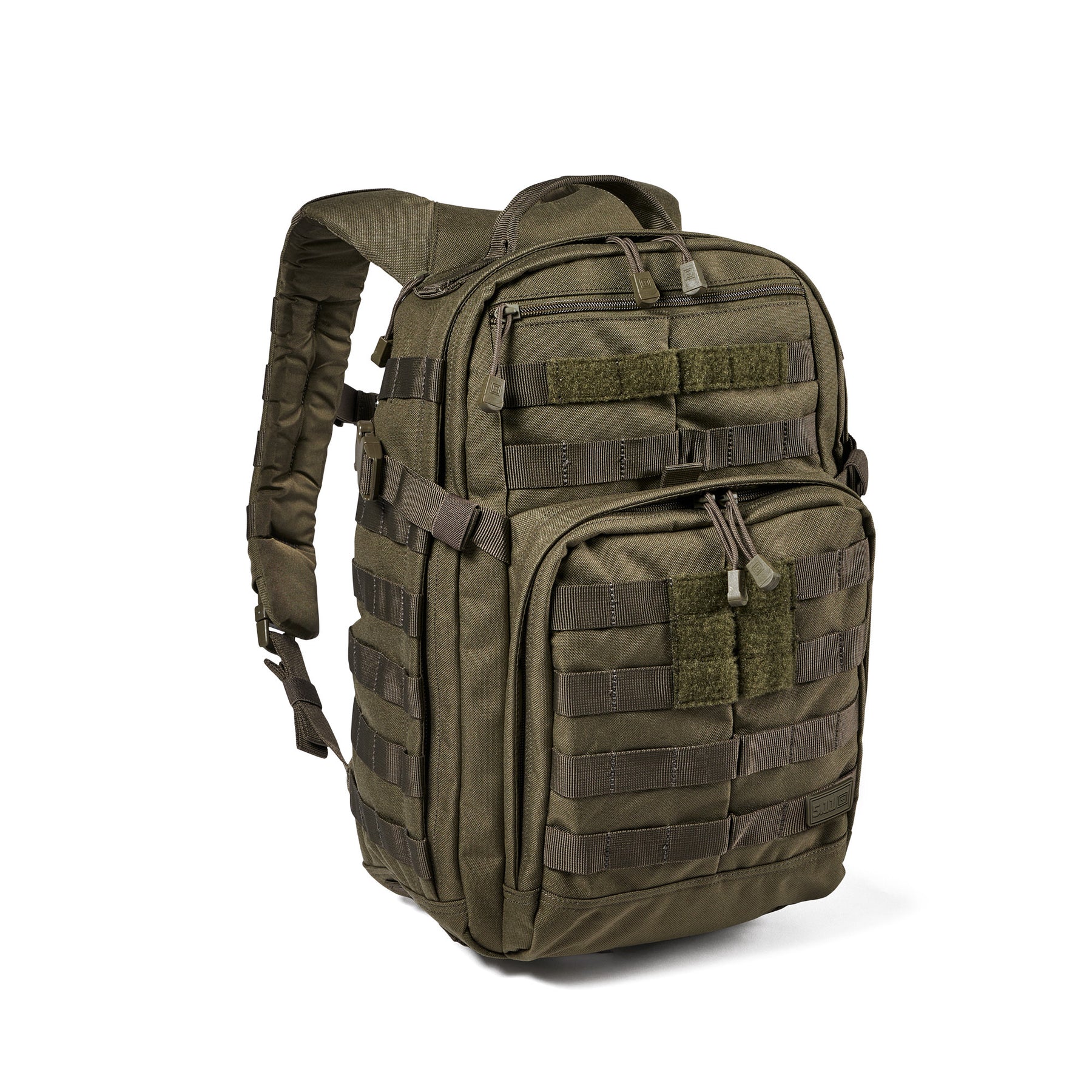 Zaino RUSH12 2.0 di 5.11 Tactical Ranger Green - Vista diagonale