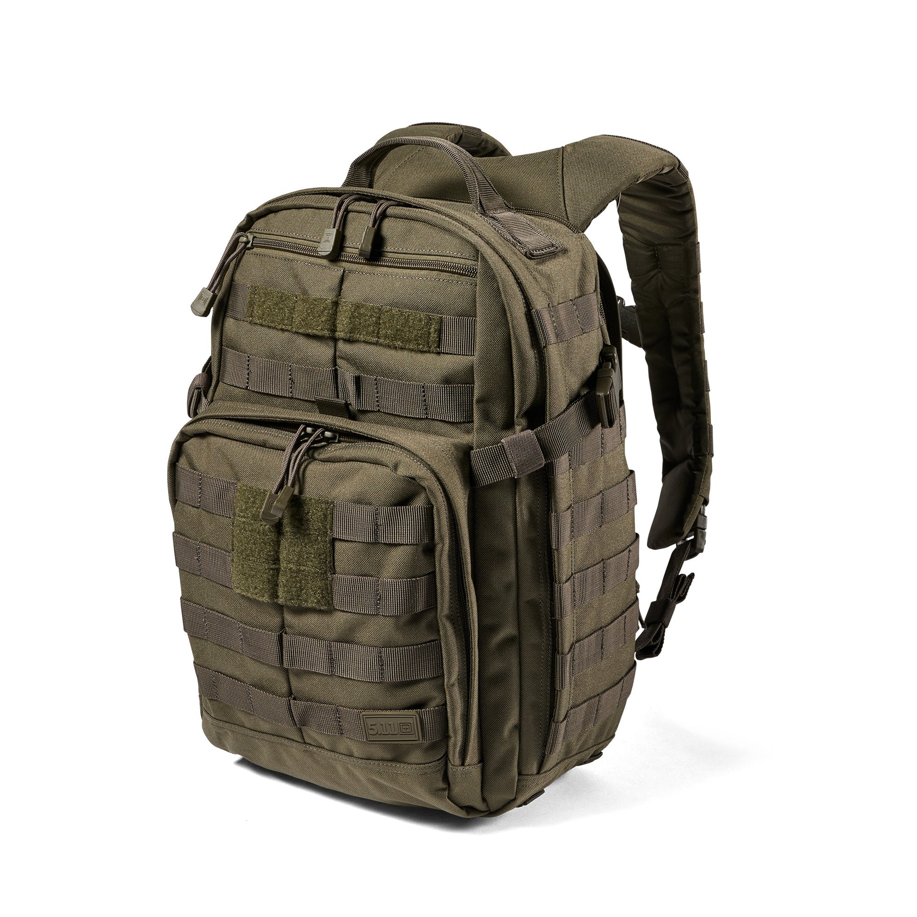 Zaino RUSH12 2.0 di 5.11 Tactical Ranger Green - Vista diagonale