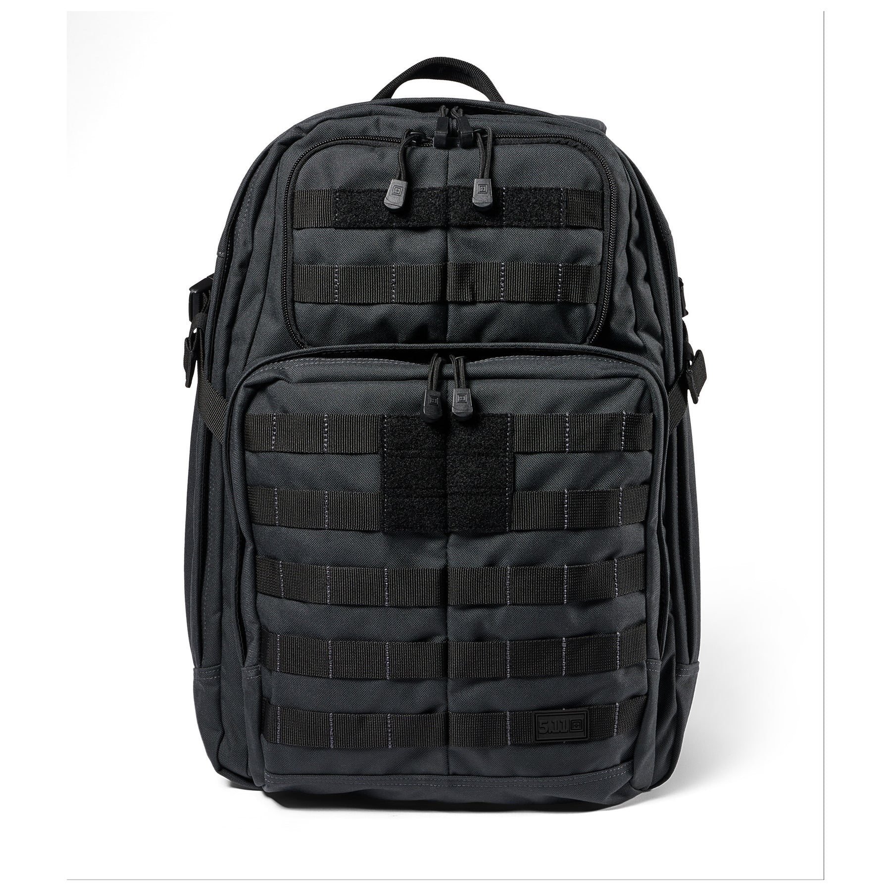 Zaino RUSH24 2.0 di 5.11 Tactical Double Tap (grigio e nero) - vista frontale