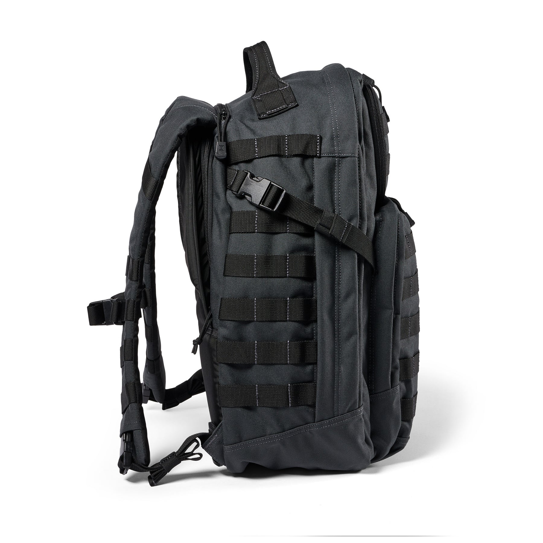Zaino RUSH24 2.0 di 5.11 Tactical Double Tap (grigio e nero) - vista laterale 2