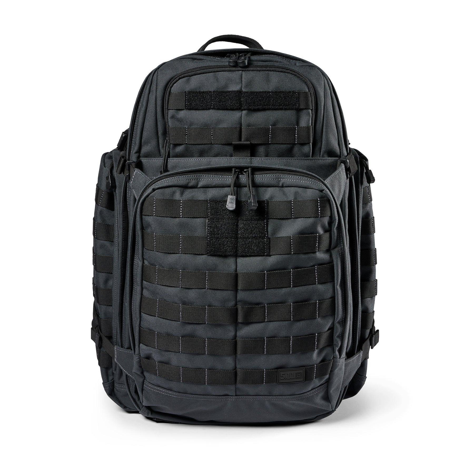 Zaino RUSH72 2.0 di 5.11 Tactical Double Tap (grigio e nero) - vista frontale