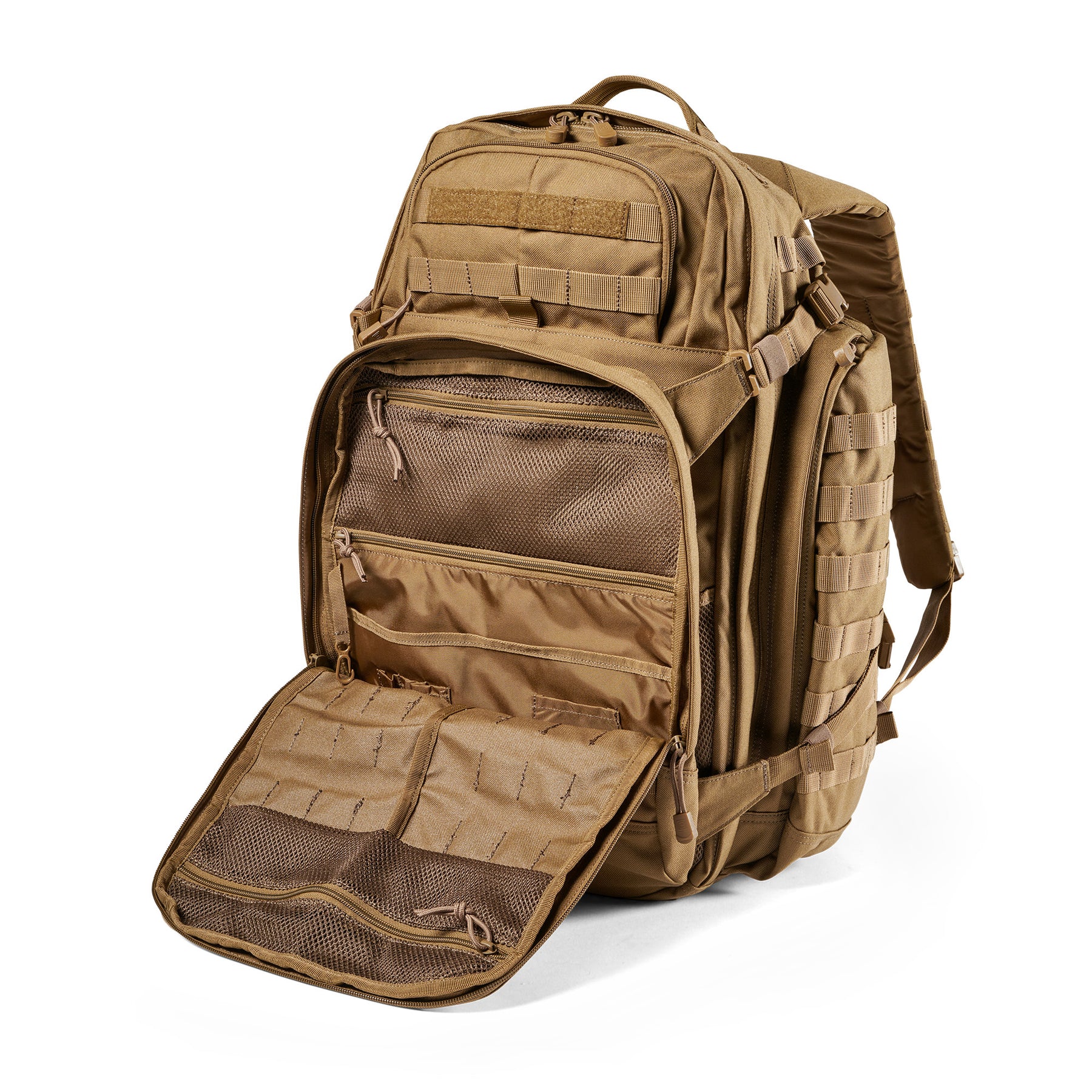 Zaino RUSH72 2.0 di 5.11 Tactical Kangaroo (sabbia) - vista tasca organizer aperta