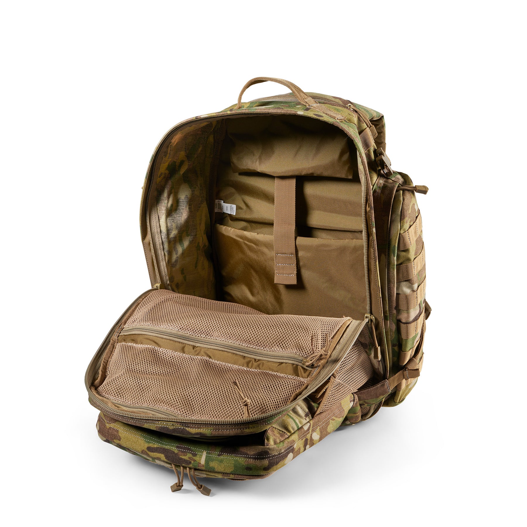 Zaino RUSH72 2.0 di 5.11 Tactical Multicam (mimetico) - vista interno vuoto