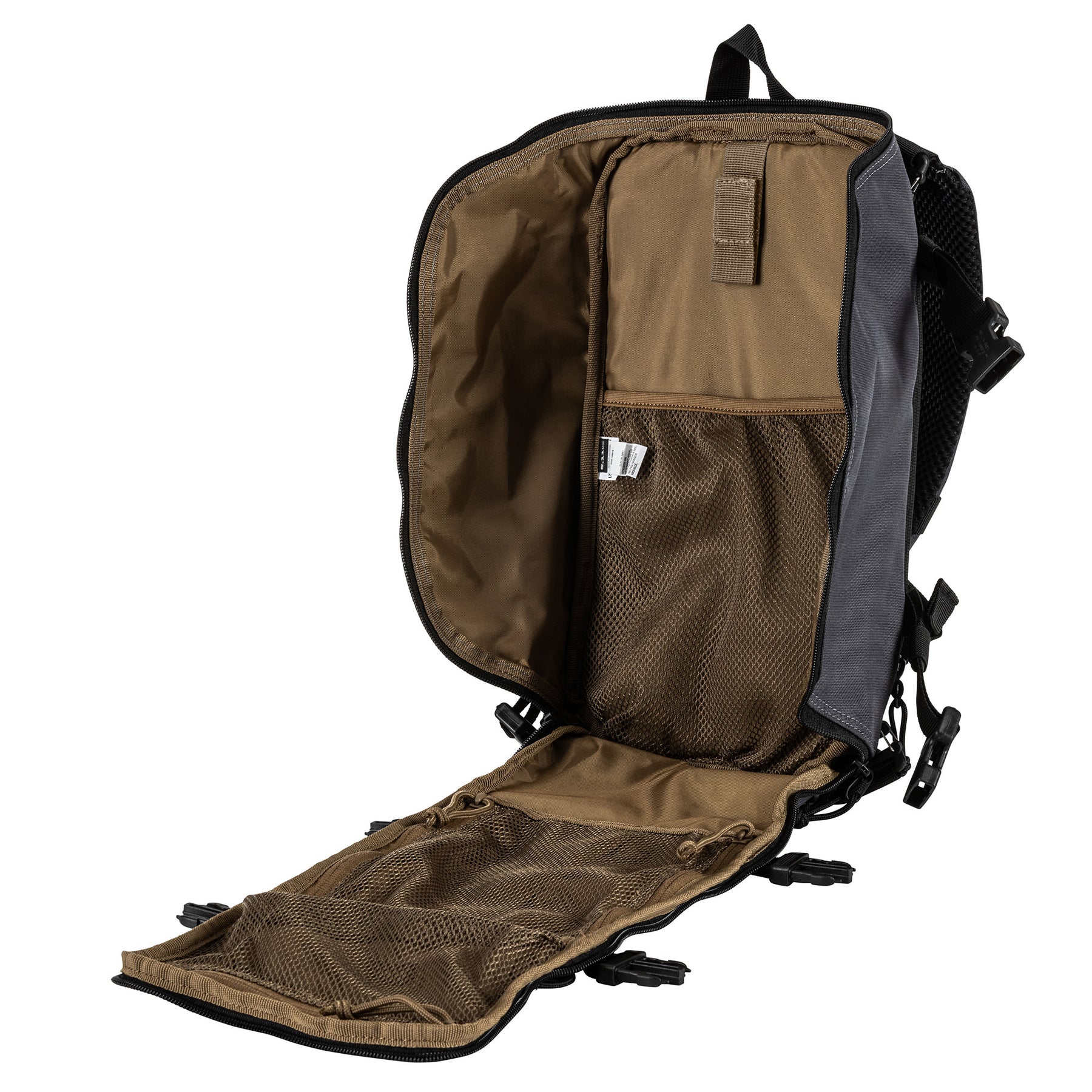 5.11 Rapid Sling Pack coal - vista completamente aperto