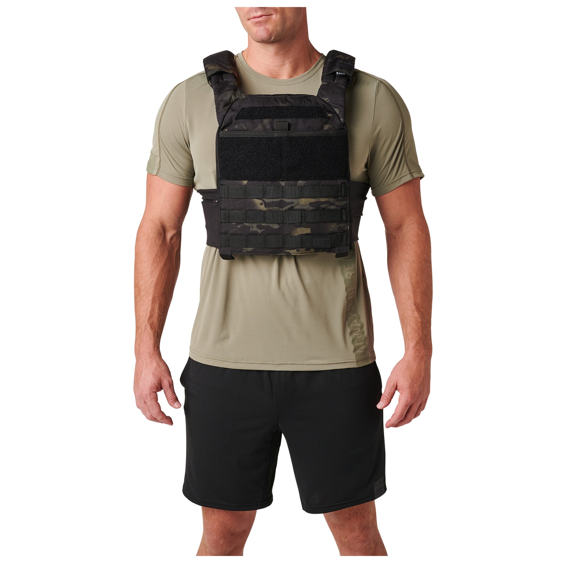 tactec trainer weight vest black multicam - vista fronte