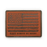 patch in cuoio di 5.11 tactical con incisa la bandiera USA stilizzata