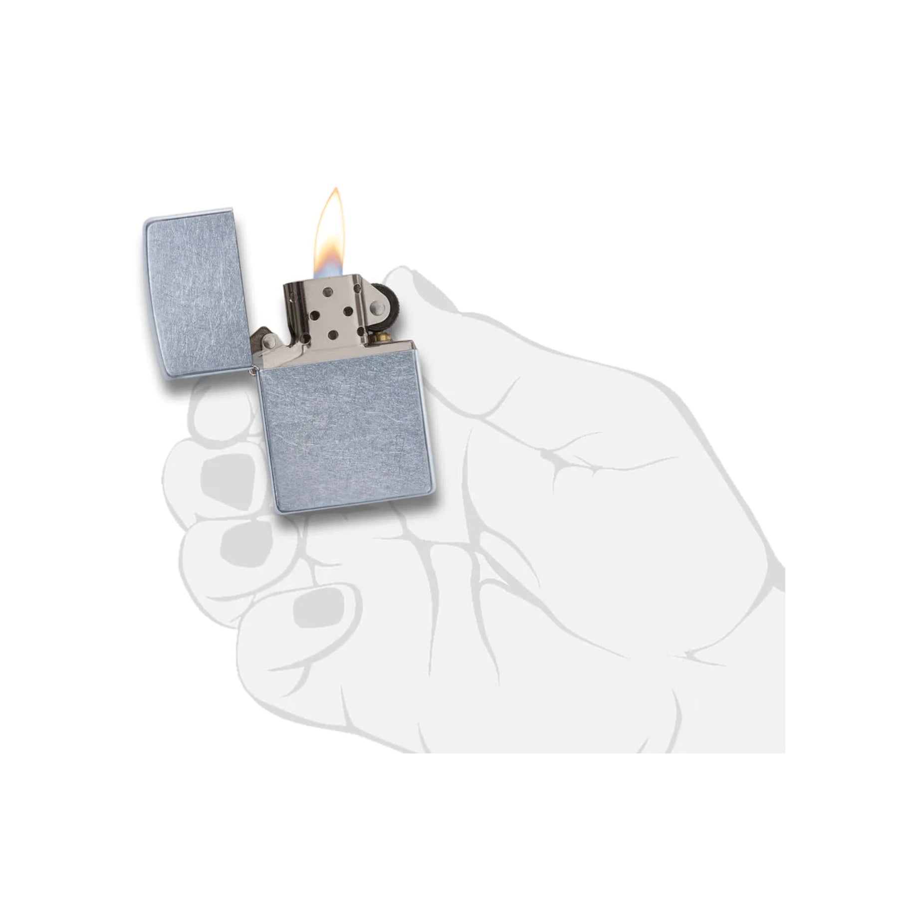 Zippo - Classic Street Chrome IN MANO