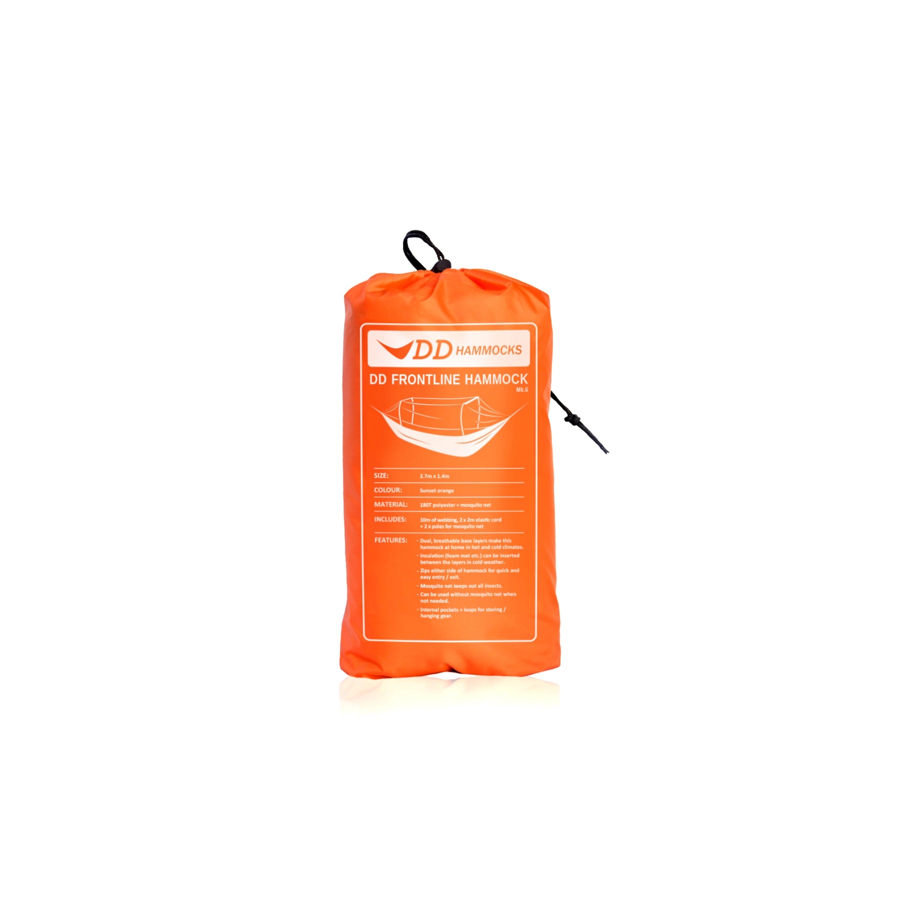 DD HAMMOCKS - FRONTLINE sunset orange sacca di trasporto